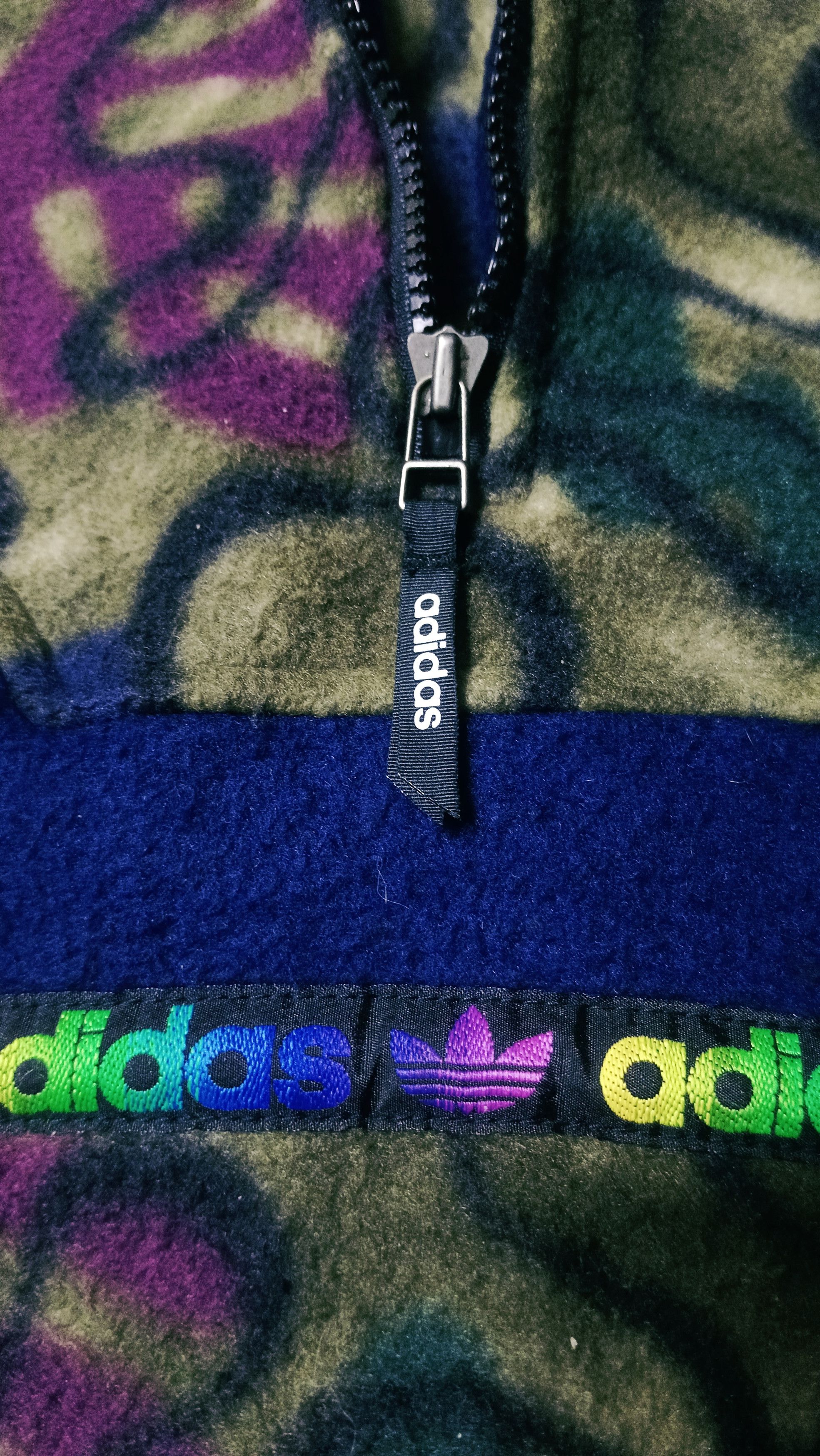 Adidas Vintage Adidas x Descente Half Zipper Fleece Sweatet Size US L / EU 52-54 / 3 - 4 Thumbnail