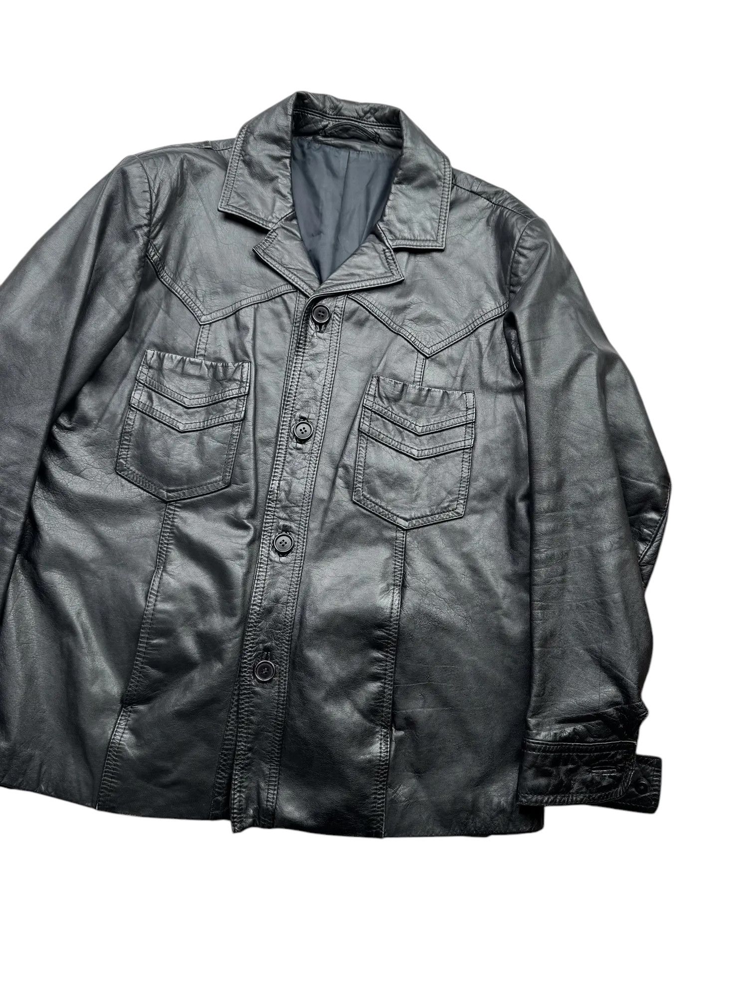 Vintage Y2K Leather Jacket(V144) Size US L / EU 52-54 / 3 - 3 Thumbnail