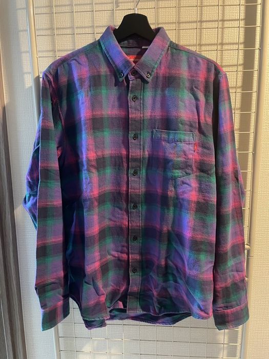 Supreme supreme tartan flannel L/S shirt | Grailed