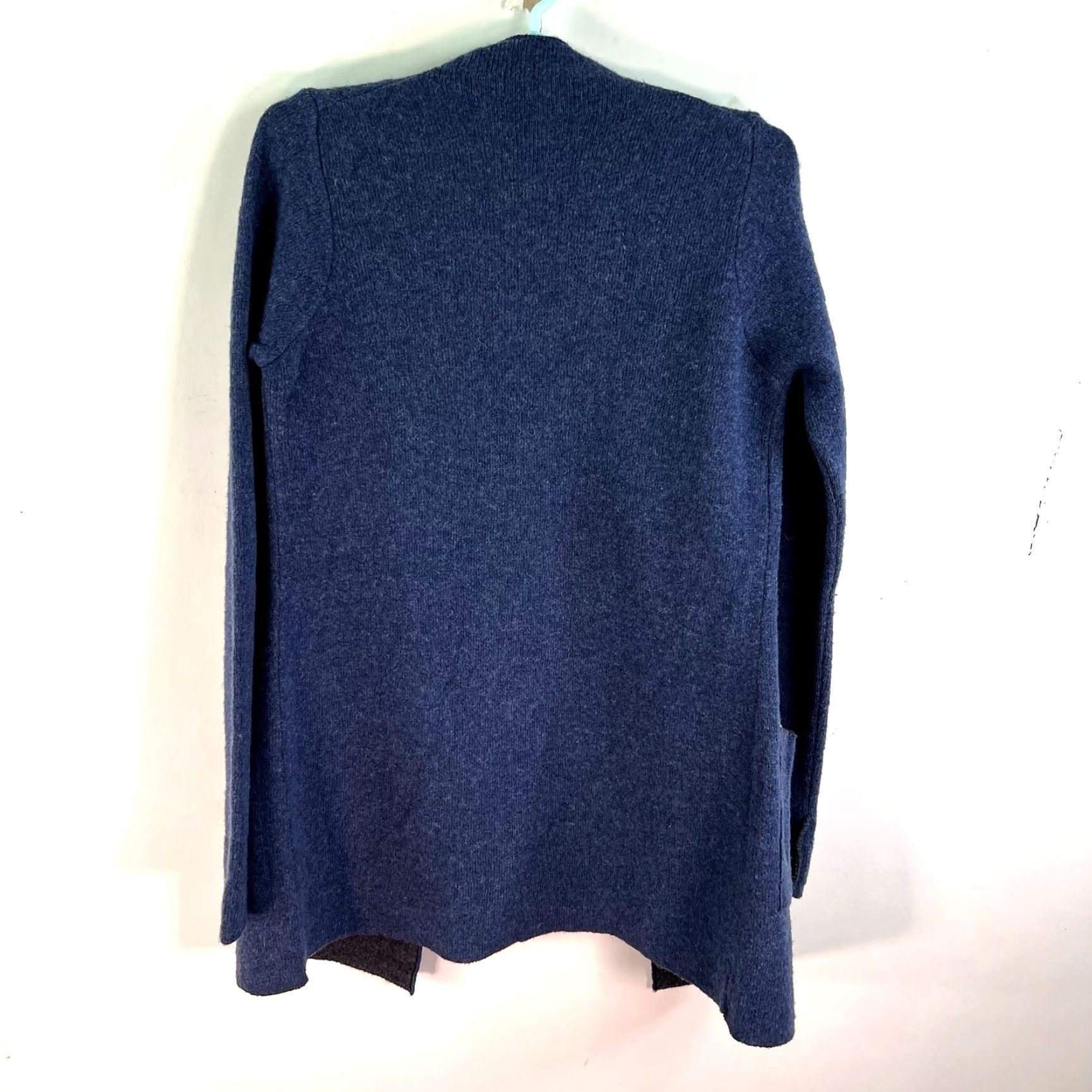 Vintage Chiaramente Open Wool Blend Pocketed Cardigan Sweater Womens S Blue Italian Knit Casual Winter Fall Size S / US 4 / IT 40 - 5 Thumbnail