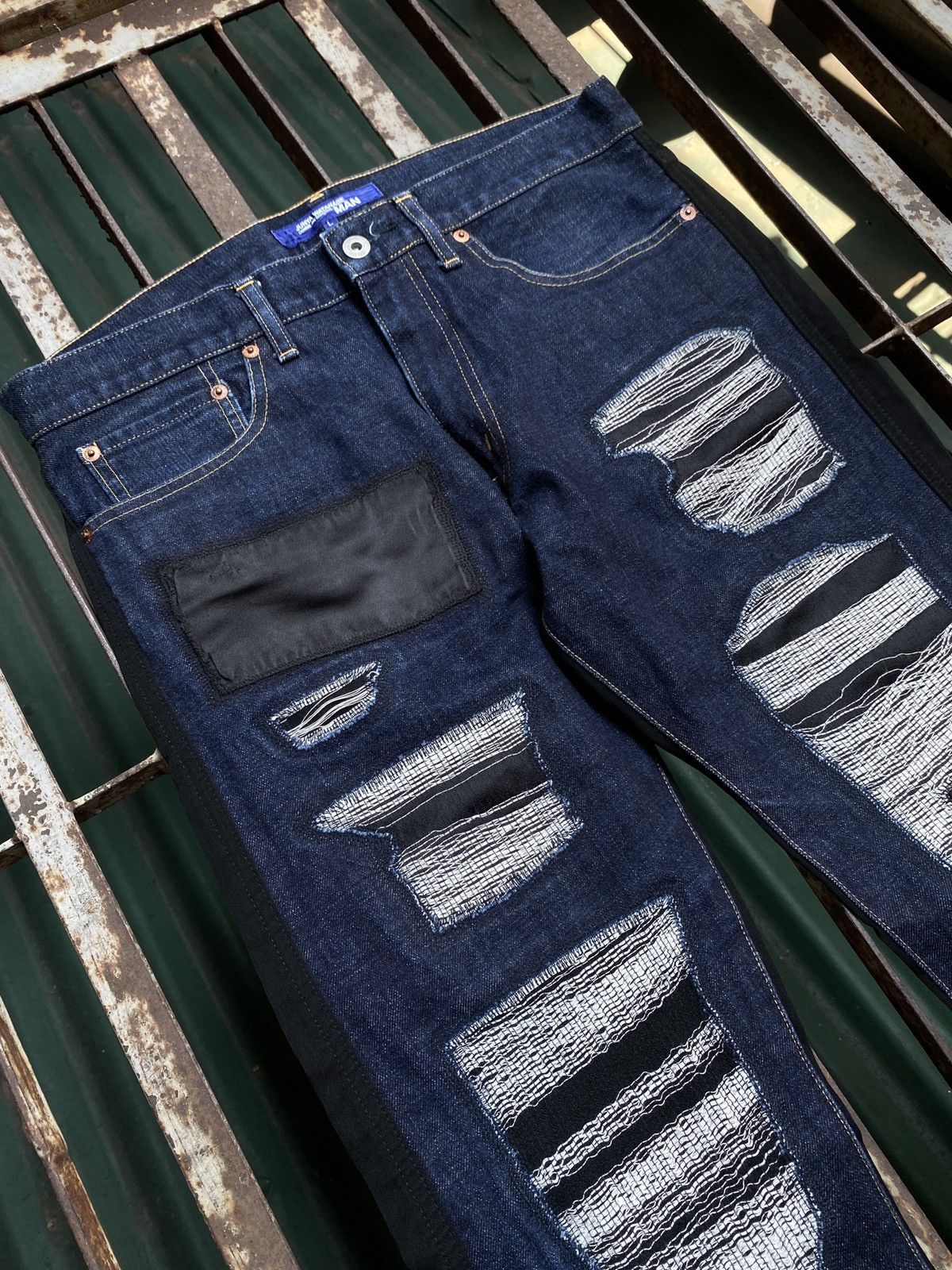 Junya Watanabe Crash Distressed Patchwork FW15 - CDG man Junya Watanabe Size US 34 / EU 50 - 2 Thumbnail