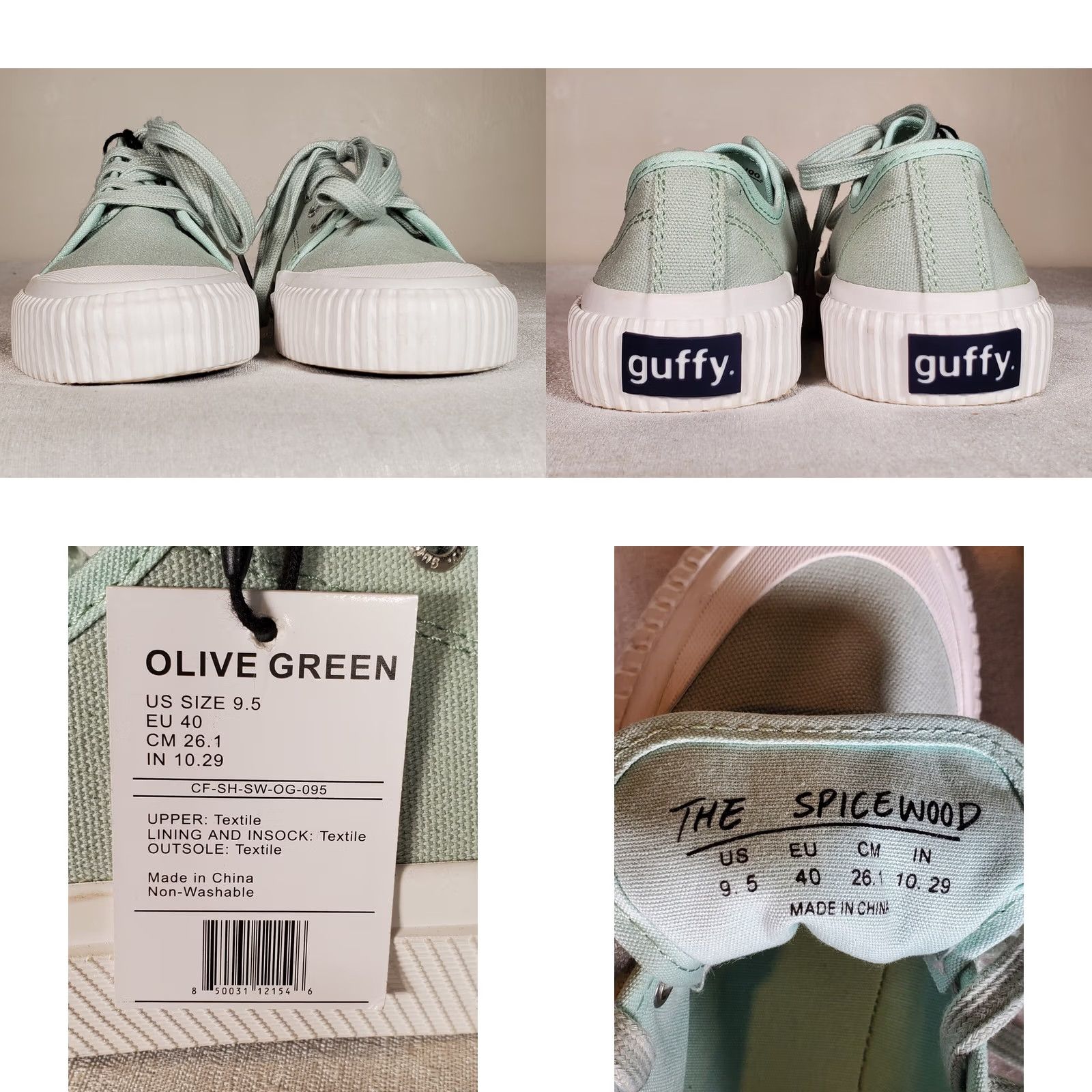 Olive Guffy The Spicewood Sneakers Shoes Low Top Canvas Lace Up Olive Green Women US 9.5 New Size L / US 10 / IT 46 - 8 Thumbnail