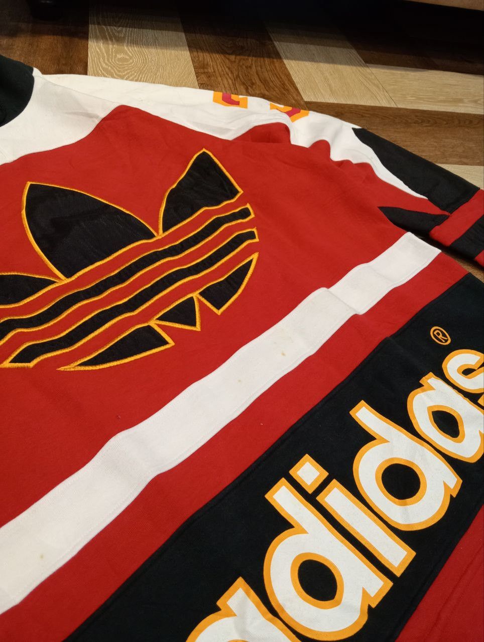 Adidas VINTAGE ADIDAS TREFOIL BIG LOGO BLEND SWEATSHIRT Size US L / EU 52-54 / 3 - 3 Thumbnail
