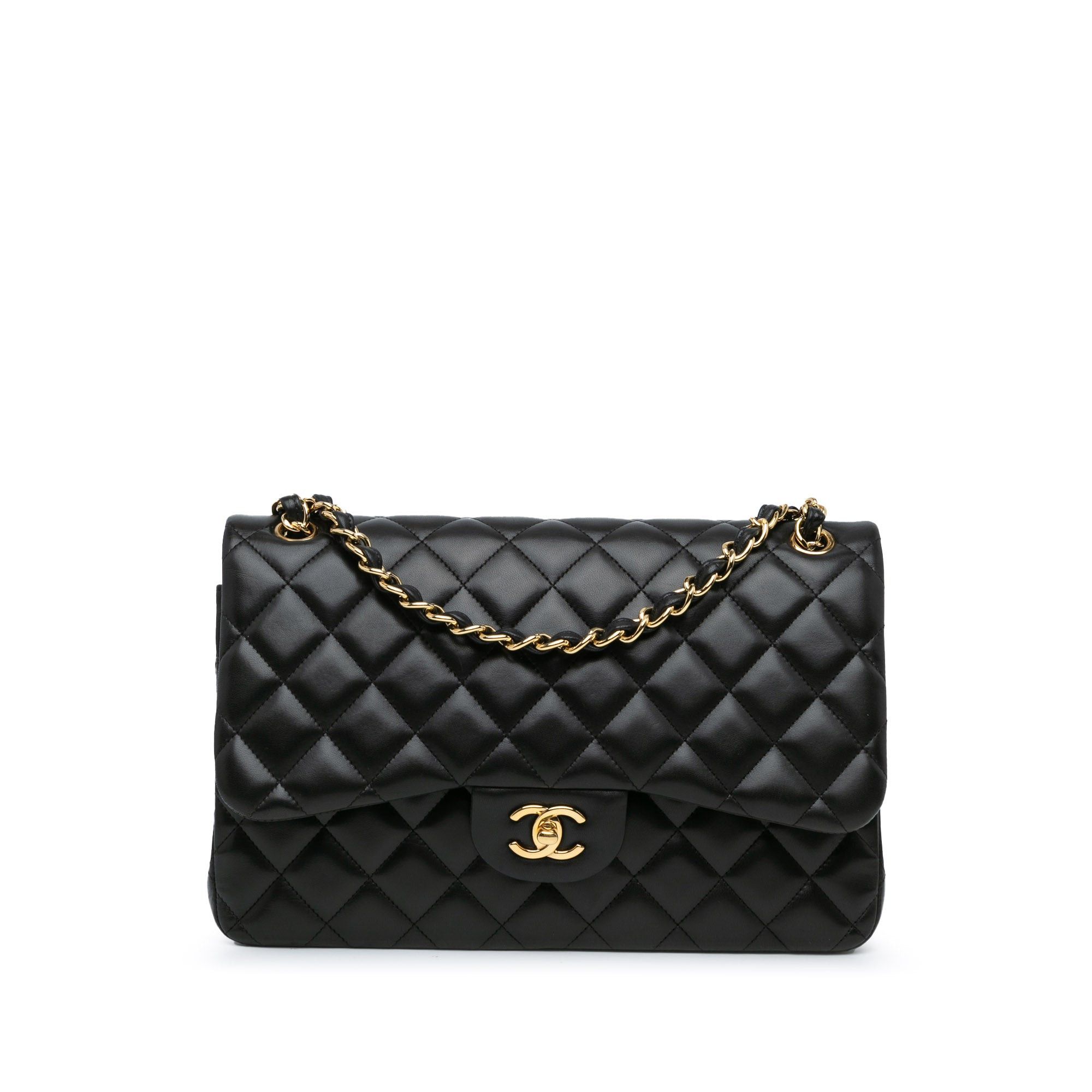 Chanel Chanel Jumbo Classic Lambskin Double Flap Black Size ONE SIZE - 1 Thumbnail