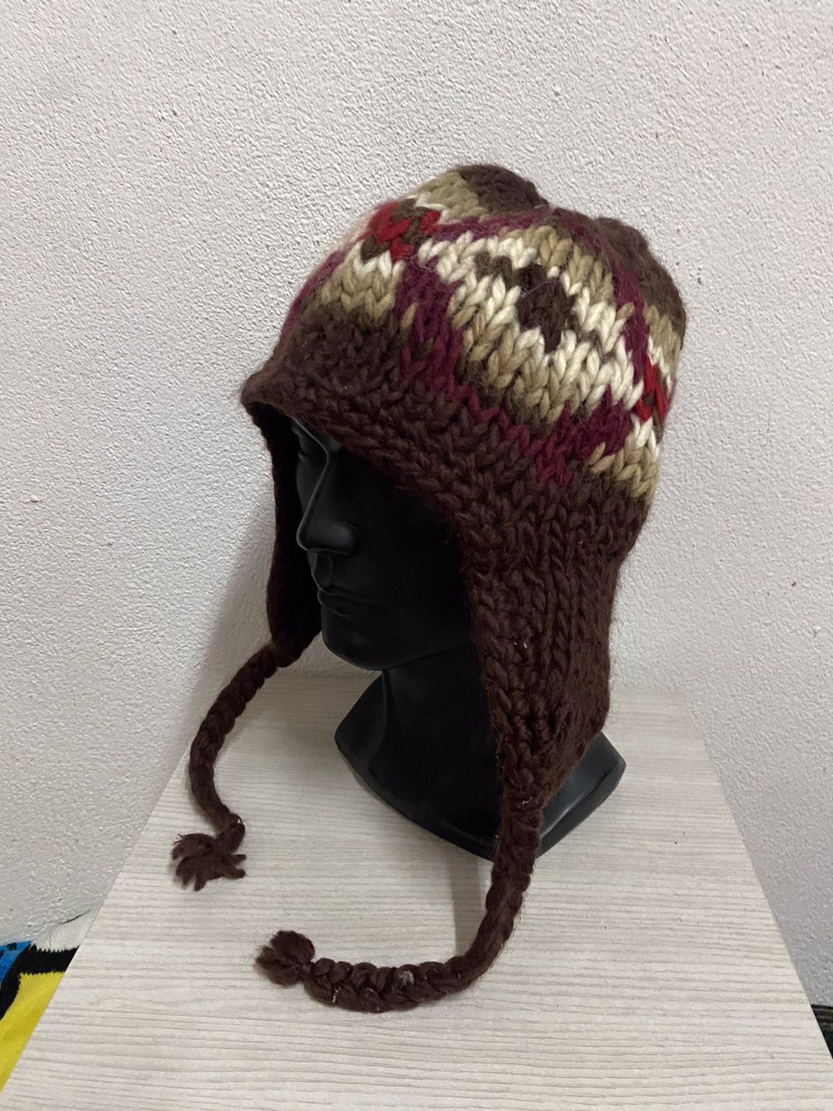 Japanese Brand Japanese Brand Earflap Knit Beanie Hat Size ONE SIZE - 3 Thumbnail