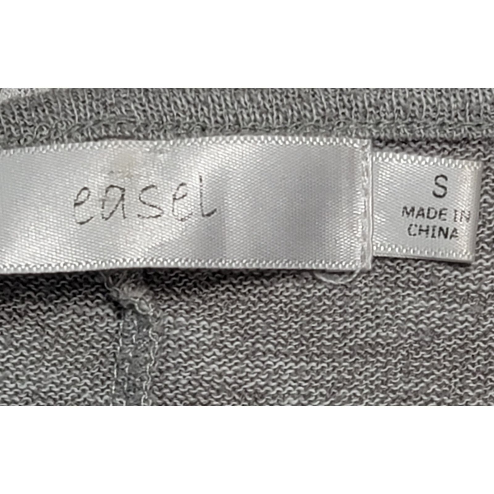 Other Easel Gray Heathered Shark Bite Hem Top Small Lightweight Size S / US 4 / IT 40 - 3 Thumbnail