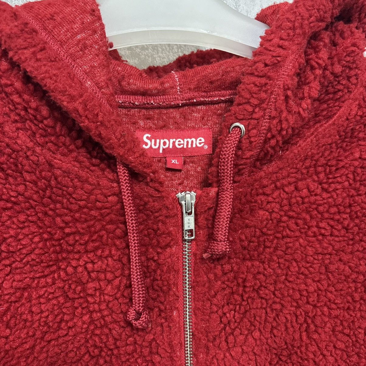 RARE SUPREME SHERPA FLEECE FW2015 RED XL