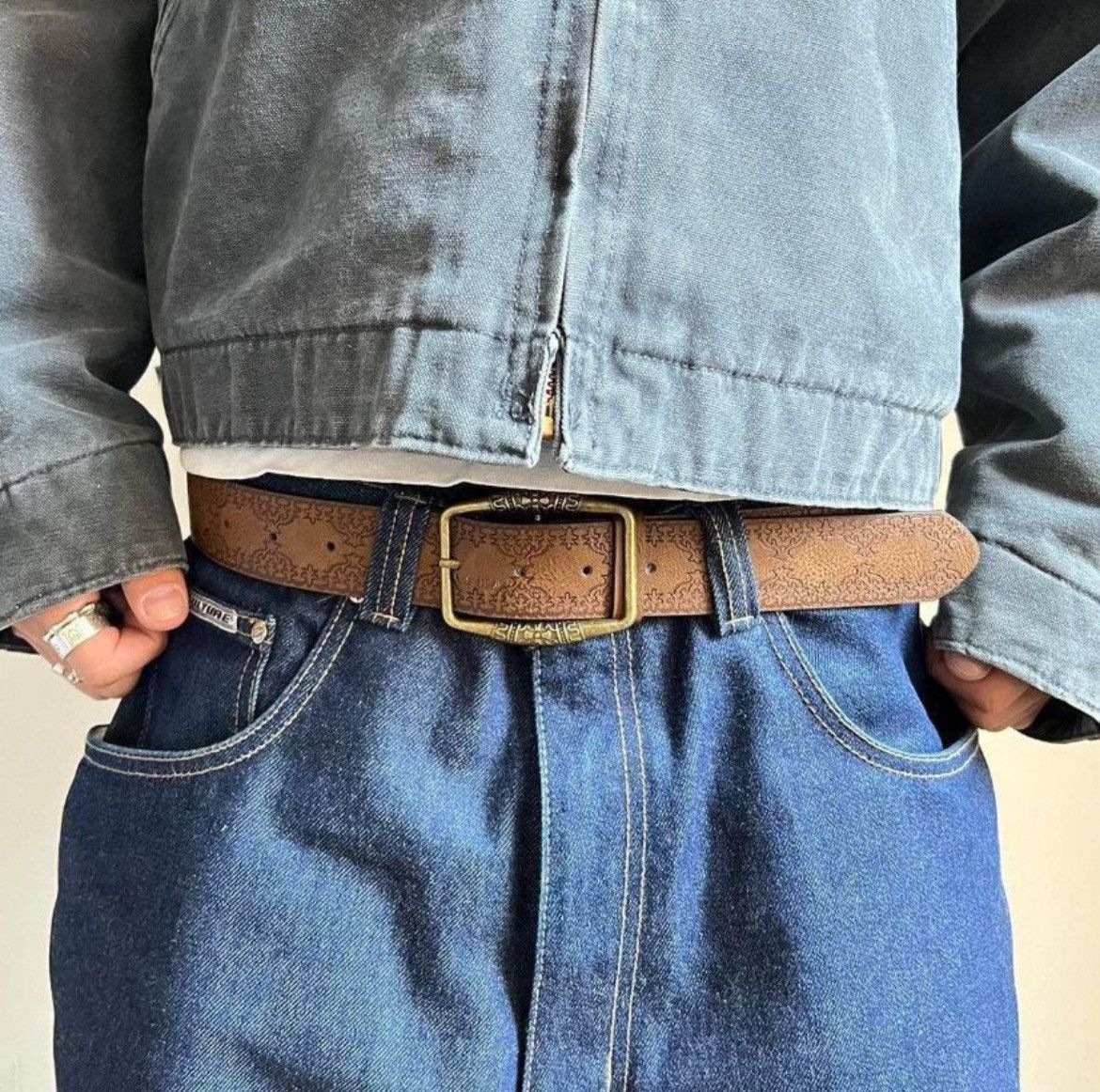 Cowboy Equipment × Vintage vintage style brown american western floral rustic boho belt Size ONE SIZE - 1 Thumbnail