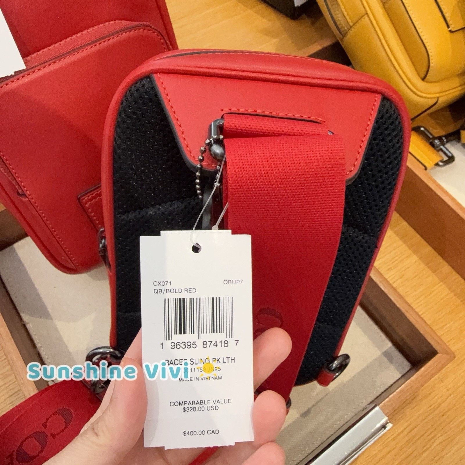 Coach NWT Coach Racer Sling Pack CX071 Smooth leather Bold Red Size ONE SIZE - 3 Thumbnail