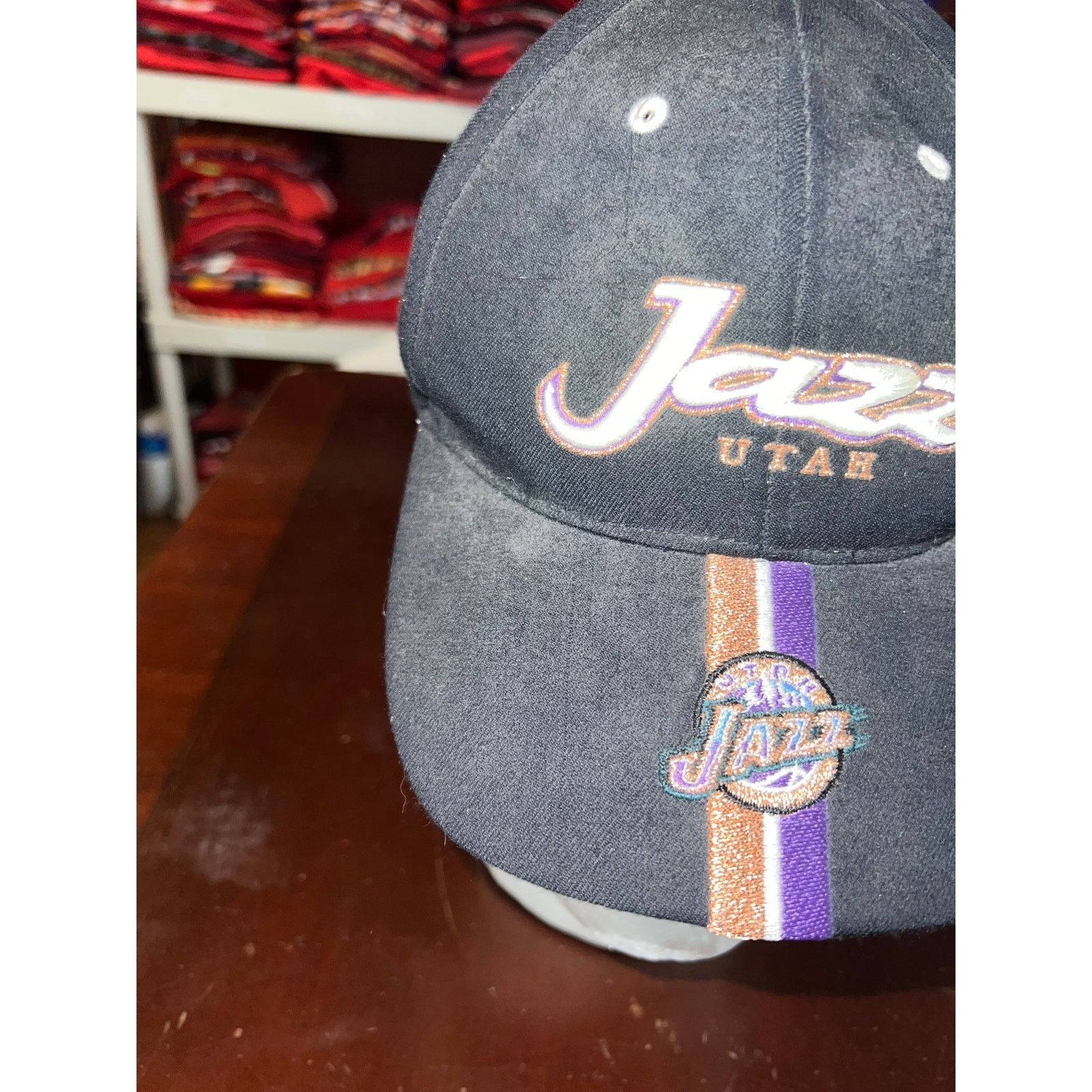 Vintage Vintage Utah Jazz Hat Twins Enterprise 30% Wool NBA VTG Size ONE SIZE - 3 Thumbnail