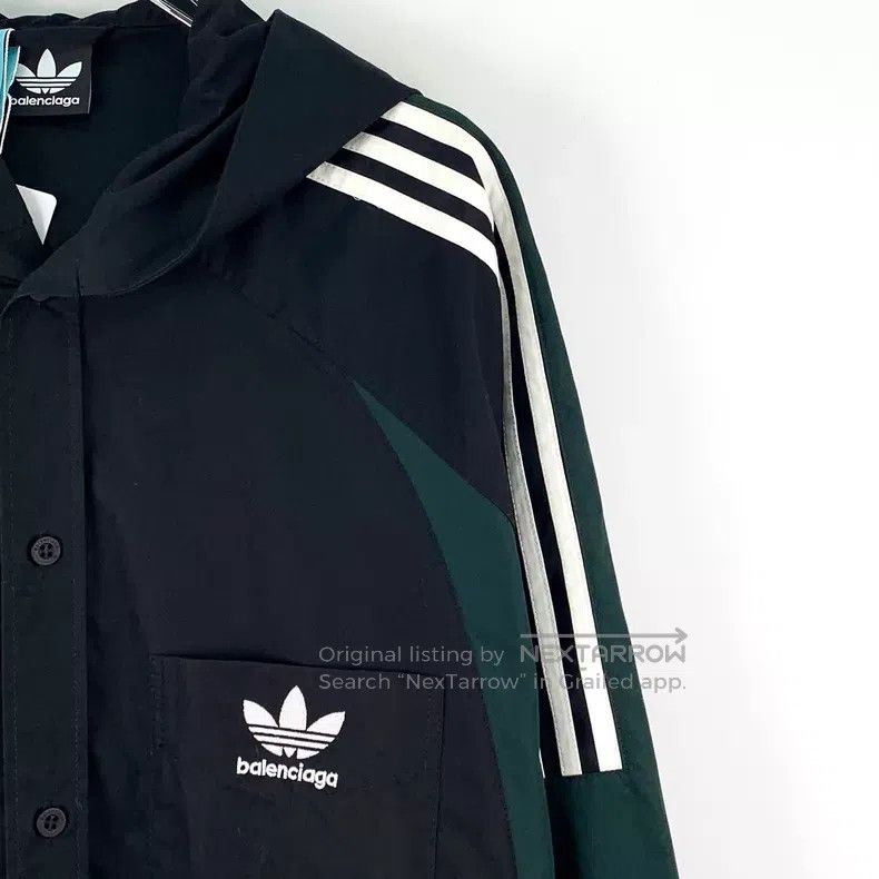 Balenciaga Balenciaga Colorblocked Side Stripe Logo Printed Cotton Ho Size US L / EU 52-54 / 3 - 3 Thumbnail