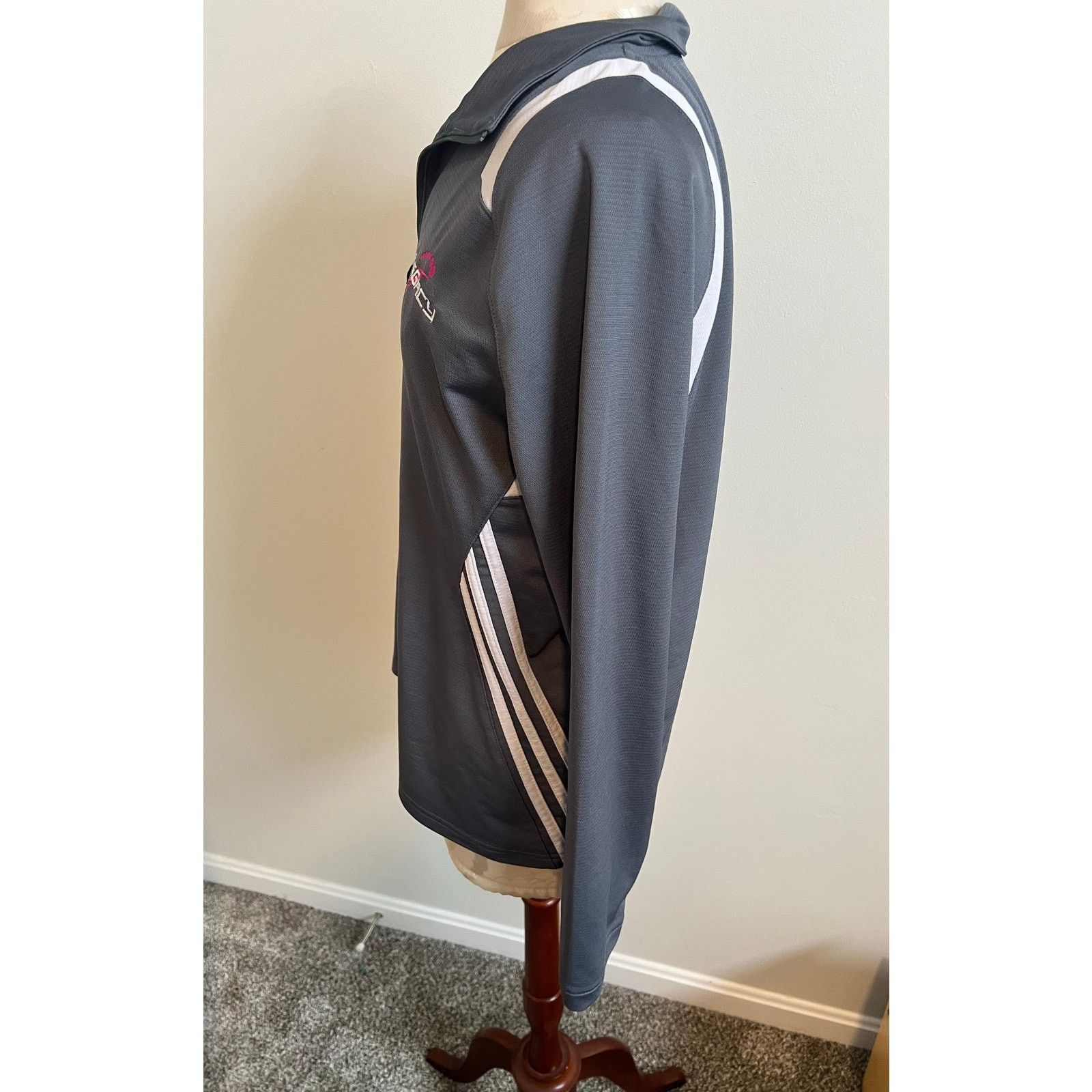 Adidas Adidas Athletic 1/4 Zip Pullover Jacket w/ Legacy Logo Large Size L / US 10 / IT 46 - 4 Thumbnail