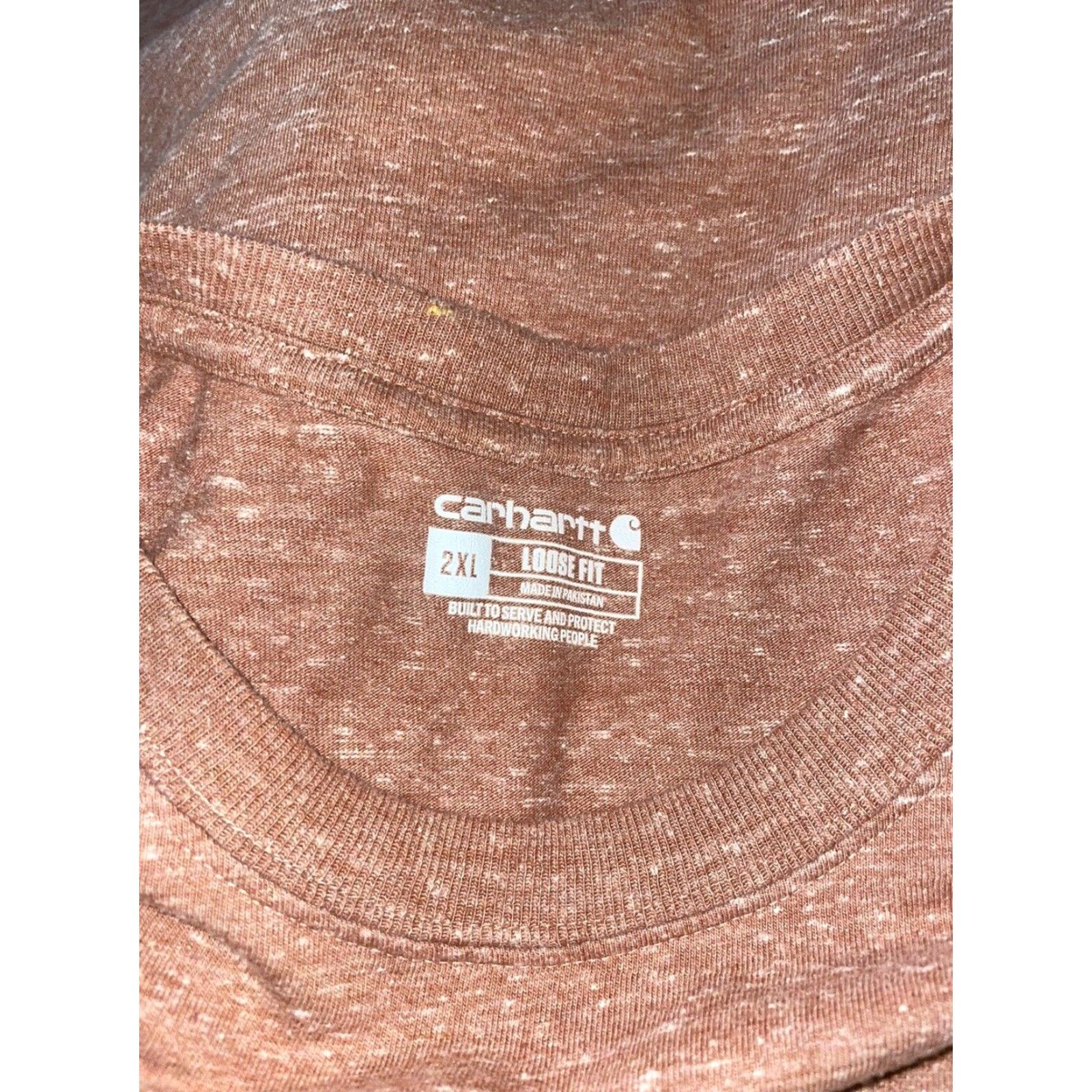Carhartt Carhartt T-Shirt Mens 2XL Orange Pocket Loose Fit Short Sleeve Size US XXL / EU 58 / 5 - 5 Thumbnail