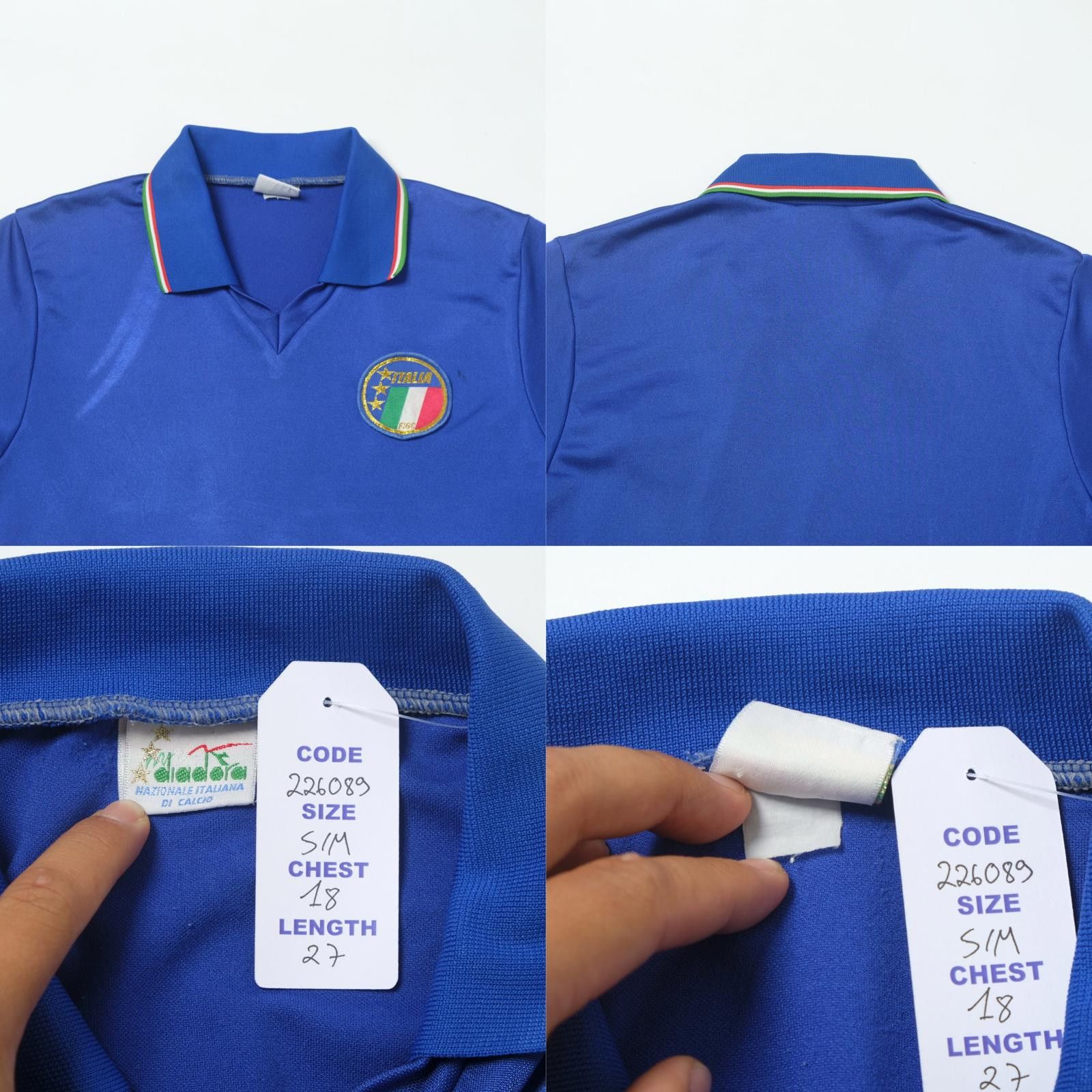 Diadora 1986/90 Italy Home Shirt Diadora (S/M) Size US M / EU 48-50 / 2 - 4 Thumbnail