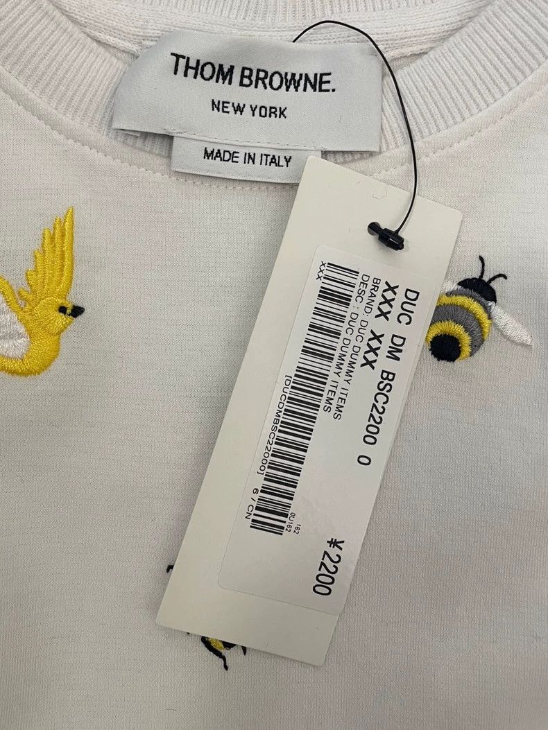 Thom Browne Thom Browne White bumblebee bee embroidery short sleeves Size XS / US 0-2 / IT 36-38 - 6 Thumbnail