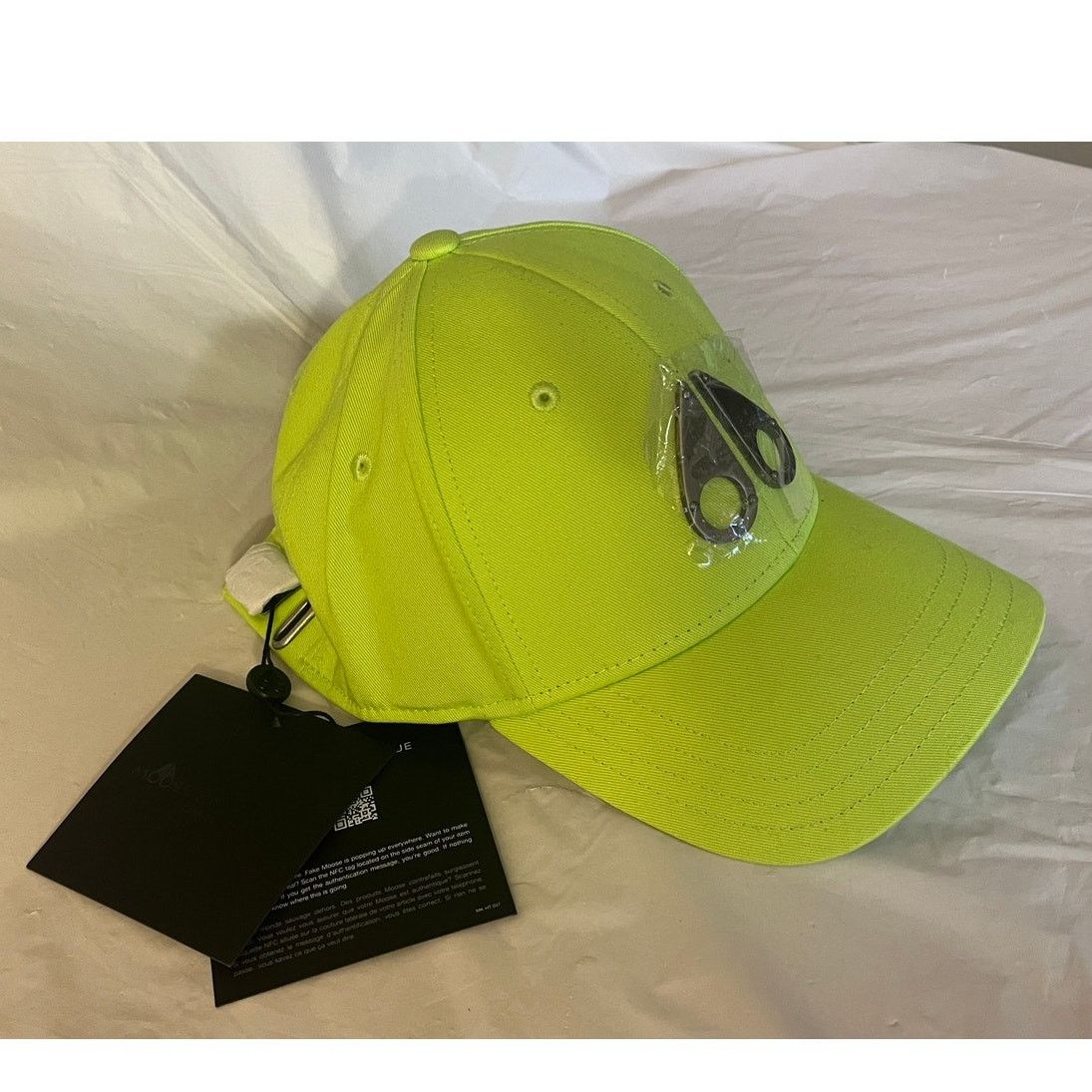 Moose Knuckles Fashion Logo Icon Cap Lime Green - NWT