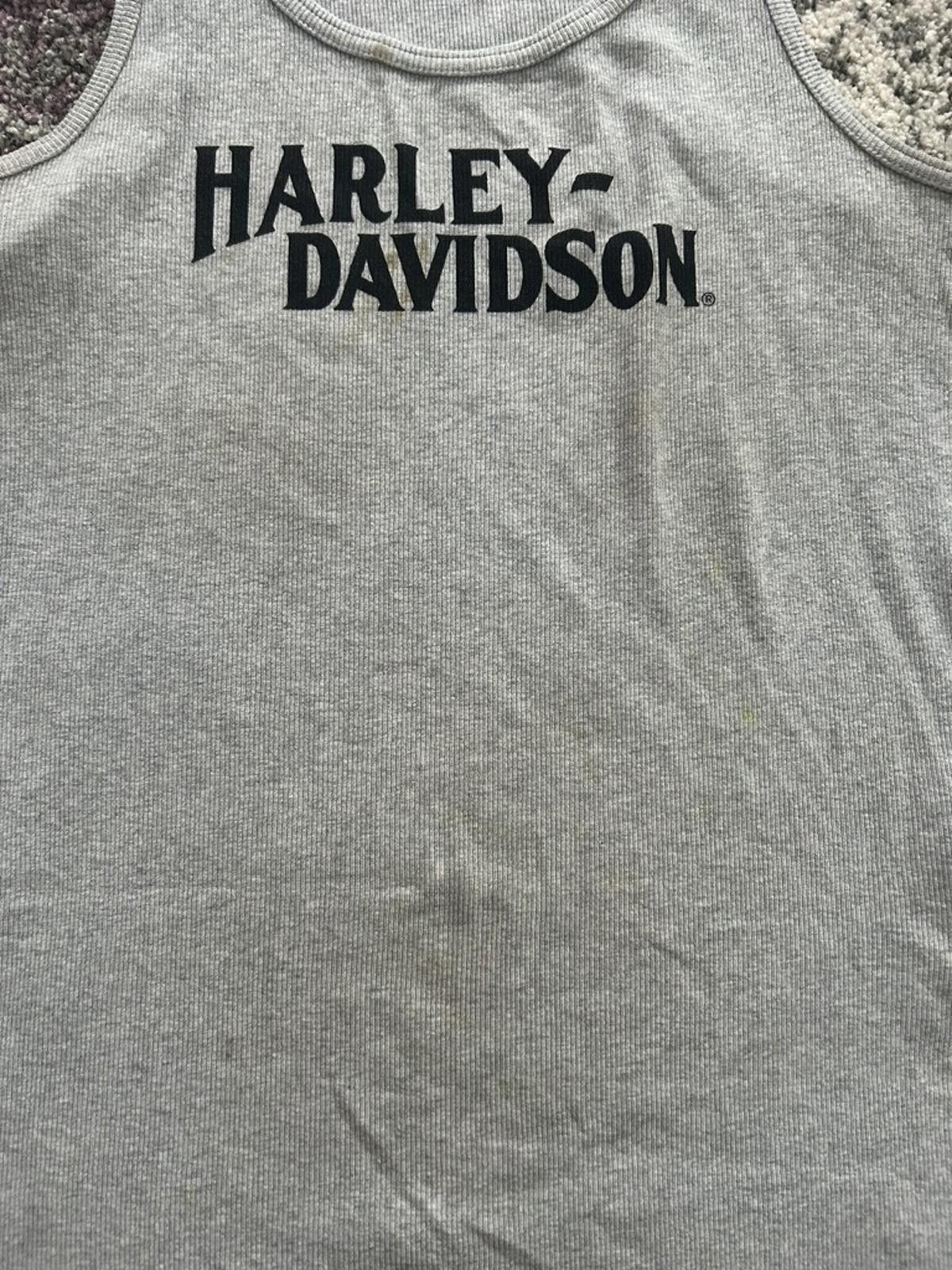 Harley Davidson Vintage Grey Ribbed Harley-Davidson Tank Top — Large Size L / US 10 / IT 46 - 3 Thumbnail
