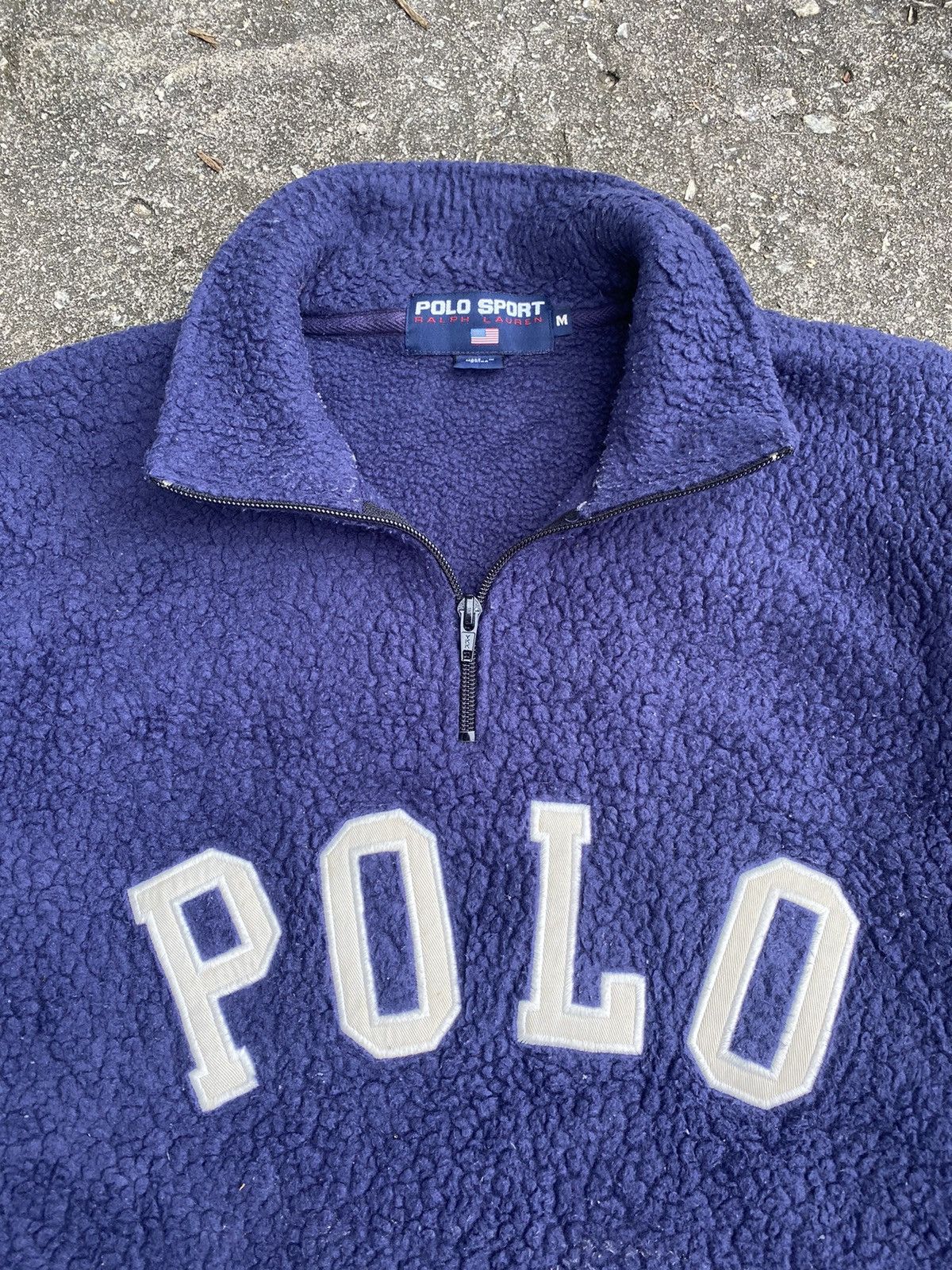 image of Polo Ralph Lauren x Vintage Steals Vintage 90's Polo Sport Big Logo Sweatshirt in Grey/Navy Blue (S