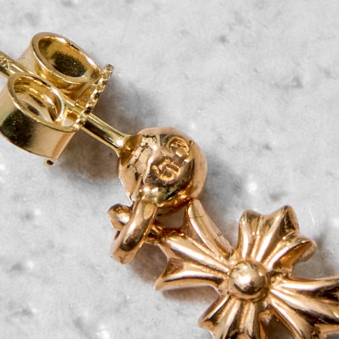 Chrome Hearts CHROME HEARTS Tiny E Gold Earring Size ONE SIZE - 1 Thumbnail