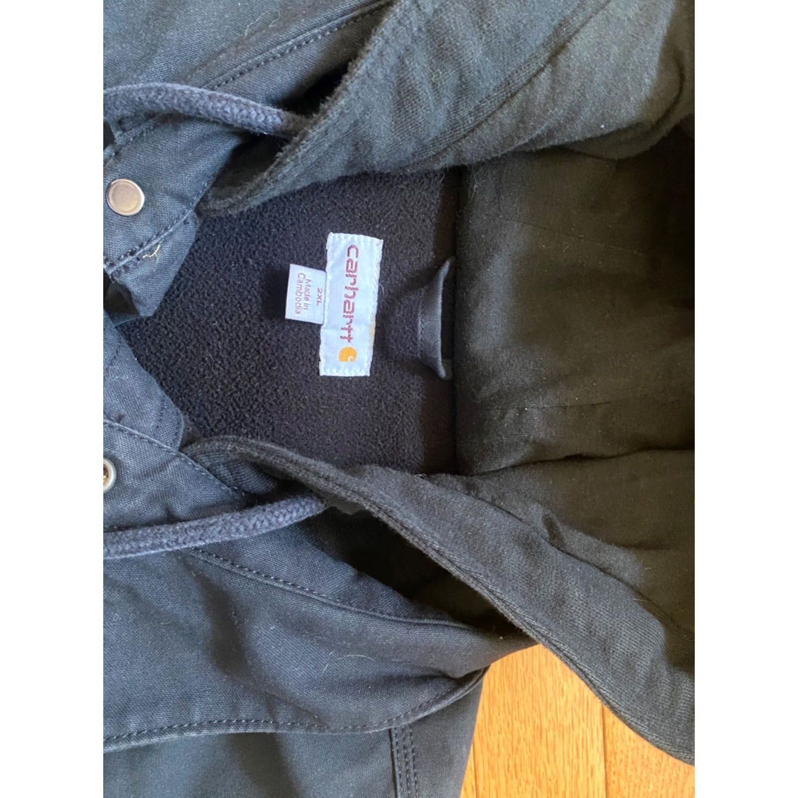 Carhartt Carhartt Jacket Black XXL Men Hooded Fleece Lined Two Flap Pockets Size XXL Size US XXL / EU 58 / 5 - 4 Thumbnail