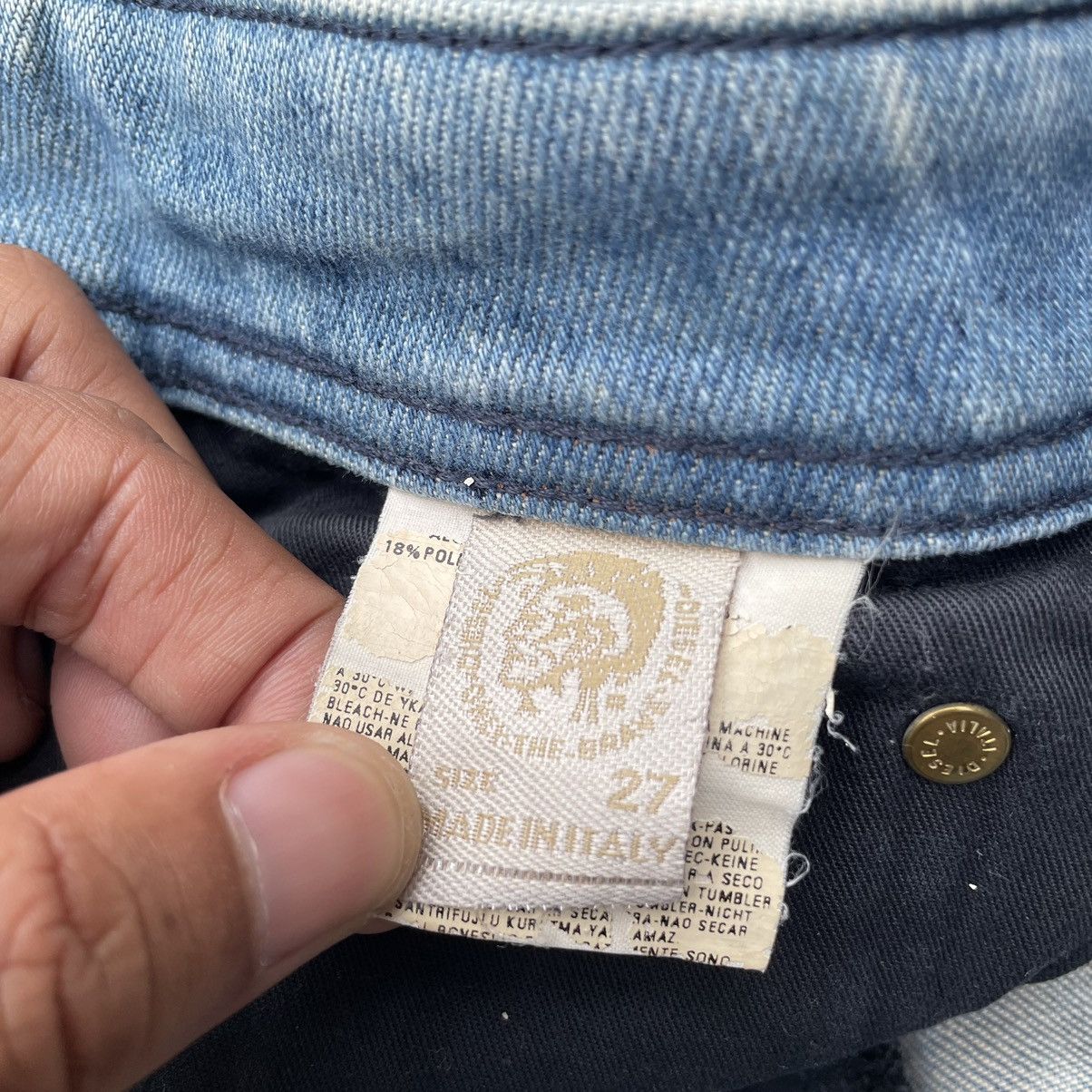 Diesel DIESEL COW LEATHER ACID WASH DISTRESSED DENIM PANTS Size US 30 / EU 46 - 10 Thumbnail