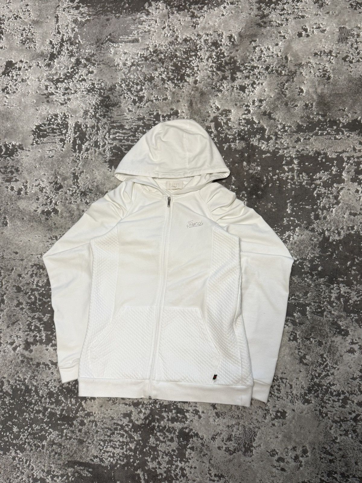 Gucci Gucci women luxury zip hoodie streetwear y2k white Size S / US 4 / IT 40 - 1 Thumbnail