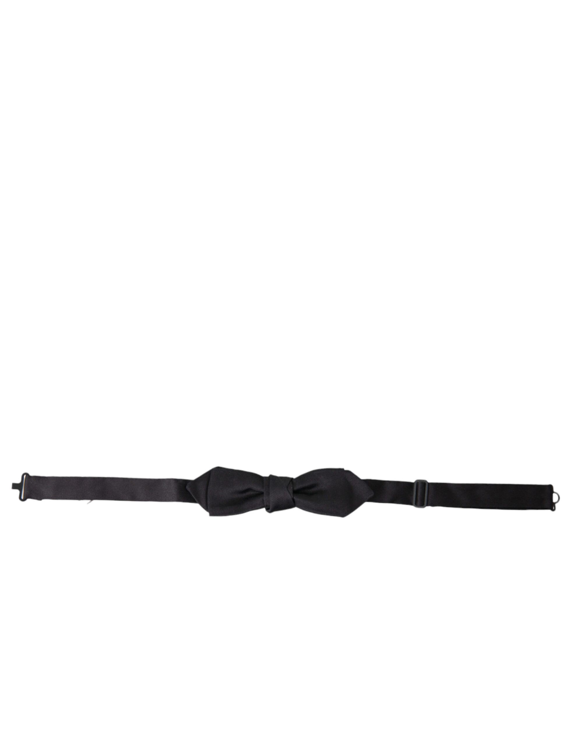 Elegant Silk Black Bow Tie for Men's Gentleman