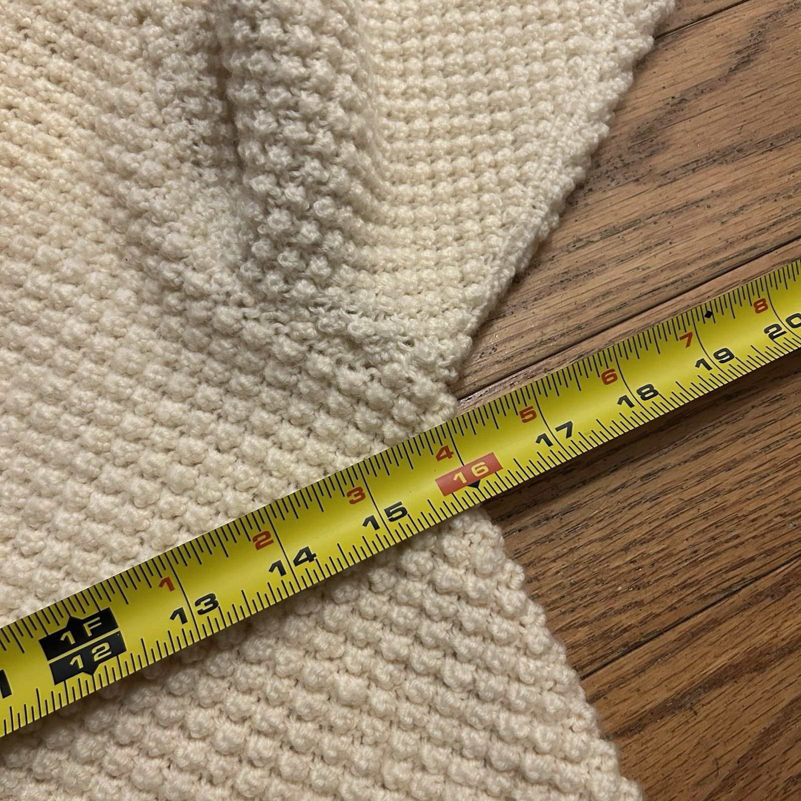 Vintage Handknit Wool Cropped Aran Full Zip Cardigan Sweater Jacket Size XS / US 0-2 / IT 36-38 - 4 Thumbnail