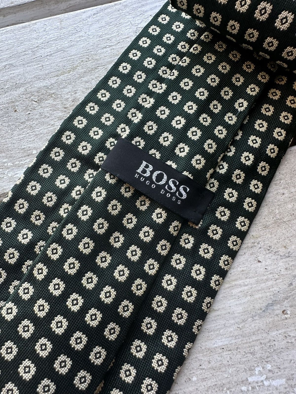 Designer × Hugo Boss 🚨RARE Hugo Boss Tie old money style Blue luxury monogram Size ONE SIZE - 3 Thumbnail
