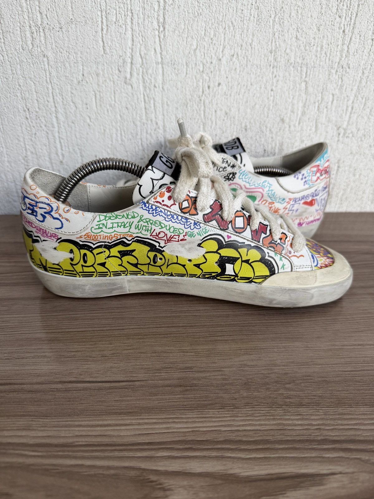 Golden Goose graffiti superstar Gats trainer Size US 8 / IT 38 - 15 Thumbnail
