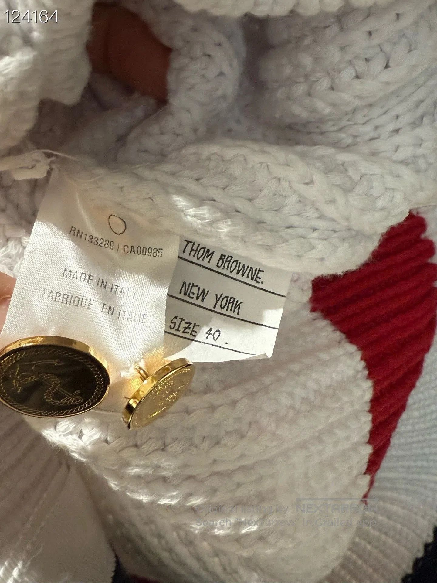 Thom Browne Thom Browne White Knit Hooded Jacket. Size US XXS / EU 40 - 4 Thumbnail
