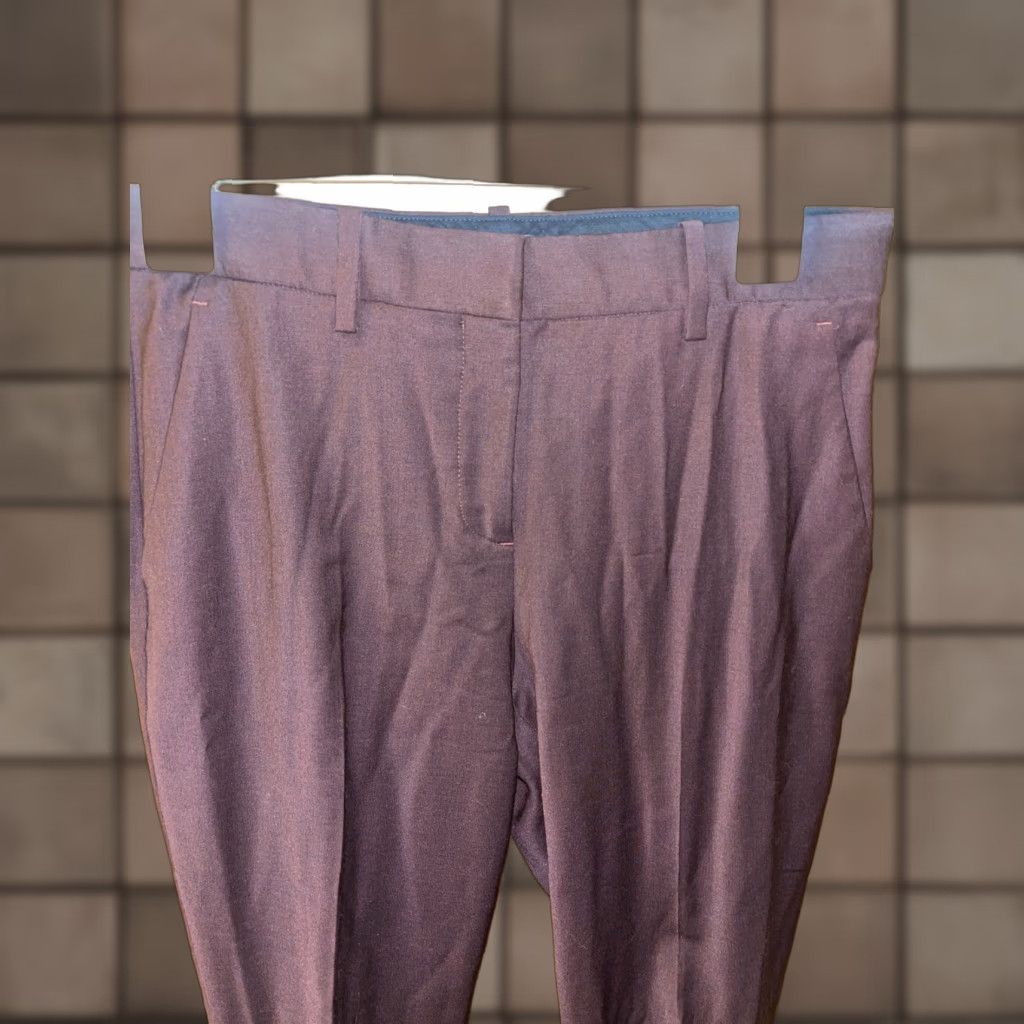Theory Theory Dress Pants Womens Wool Blend Size 0 Dark Brown Regular Flat Front Women Dress Pants Brown - 0 Size 25" / US 0 / IT 36 - 1 Thumbnail