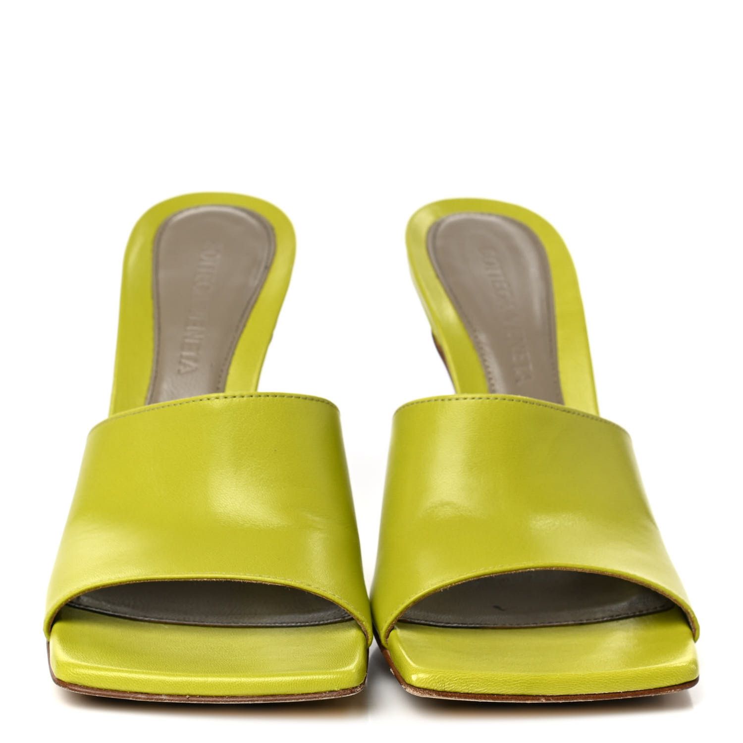 Bottega Veneta o1bcso1str0924 Stretch Sandals in Acid Kiwi Size US 7 / IT 37 - 4 Thumbnail