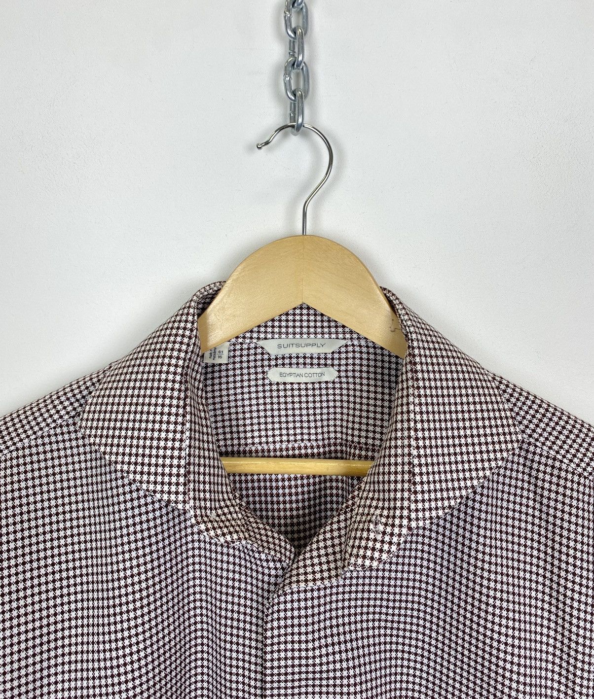 Suitsupply Suitsupply Egyptian Cotton Formal Plaid Shirt Size 41 - 16 Size US M / EU 48-50 / 2 - 4 Thumbnail