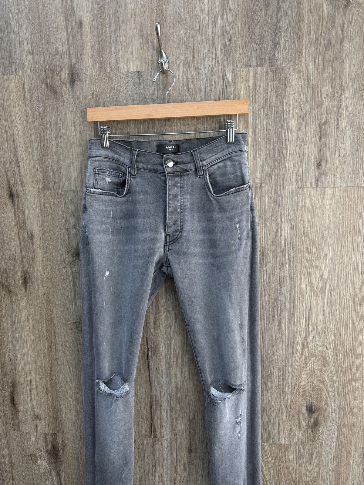 Amiri Amiri Grey Thrasher Jeans Size US 31 - 2 Thumbnail
