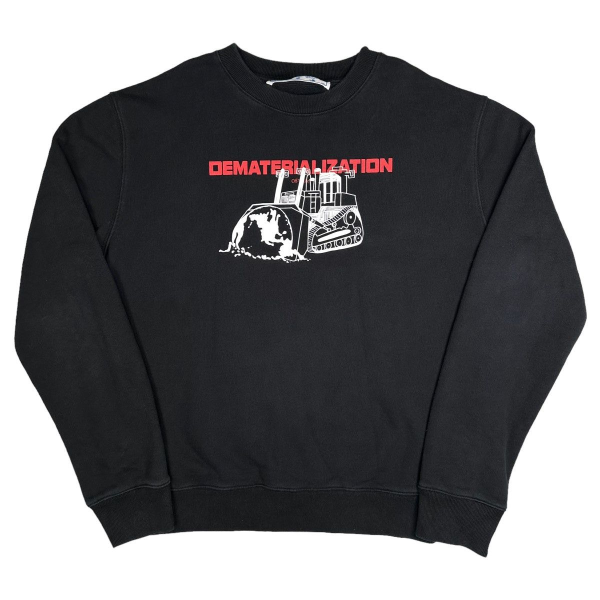 image of Off White Off-White Size XL Sweatshirt Black Dematerialization Logo, Men's