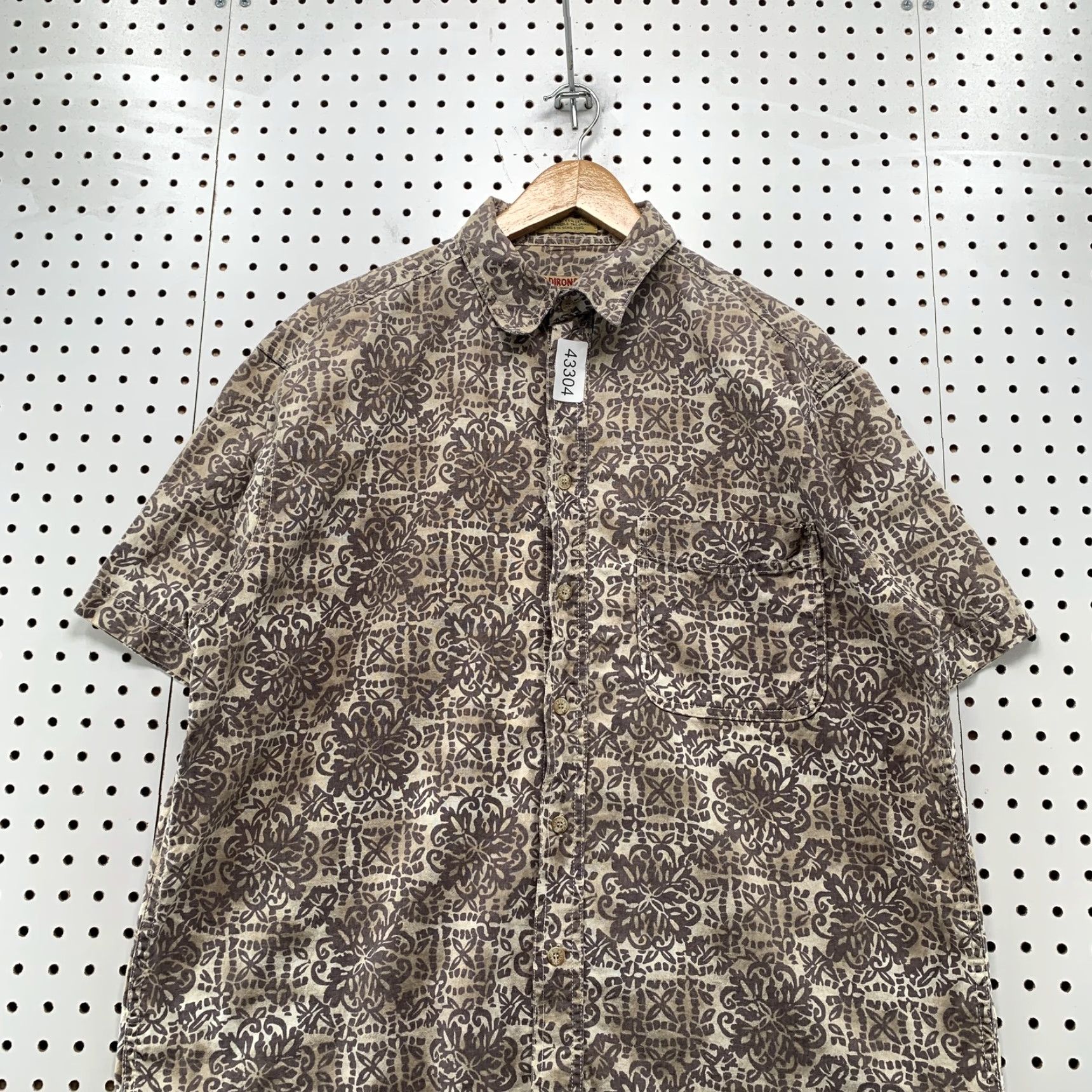 Vintage VINTAGE Adirondack Brown Geometric Button-Up Shirt Mens Large Long Sleeve Retro Size US L / EU 52-54 / 3 - 2 Thumbnail