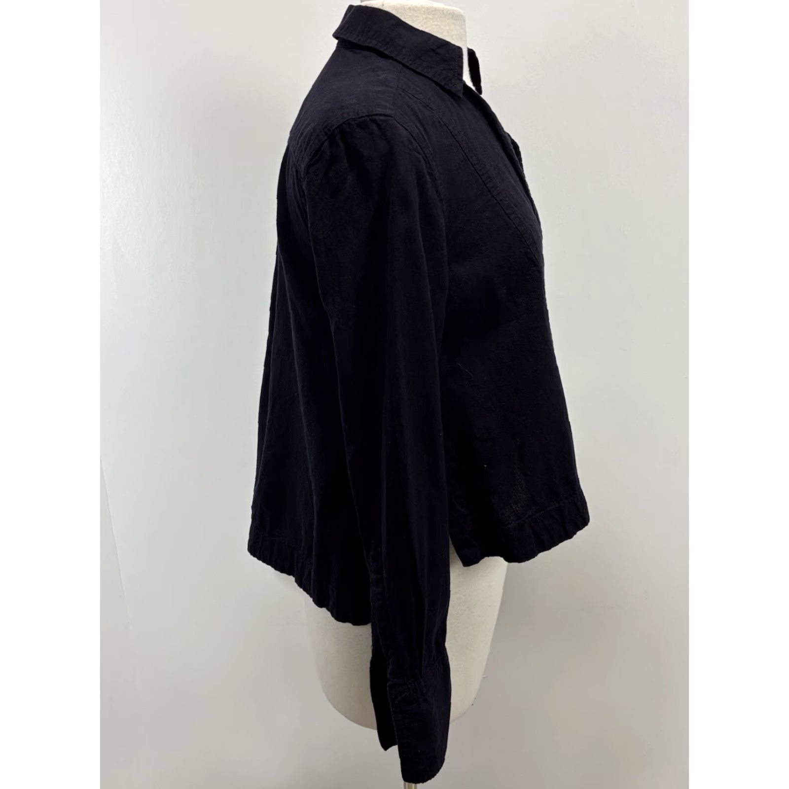 Free People Free People Popover Shirt Women's XS Dark Navy Linen Blend Boxy Boho Beachy Size XS / US 0-2 / IT 36-38 - 4 Thumbnail