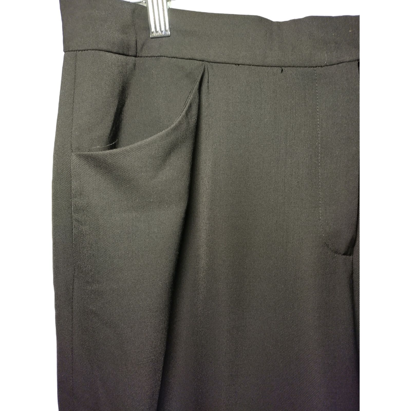 Anne Klein Anne Klein Womens Dress Pants Straight Leg Pockets Black Size 34" / US 12 / IT 48 - 2 Thumbnail