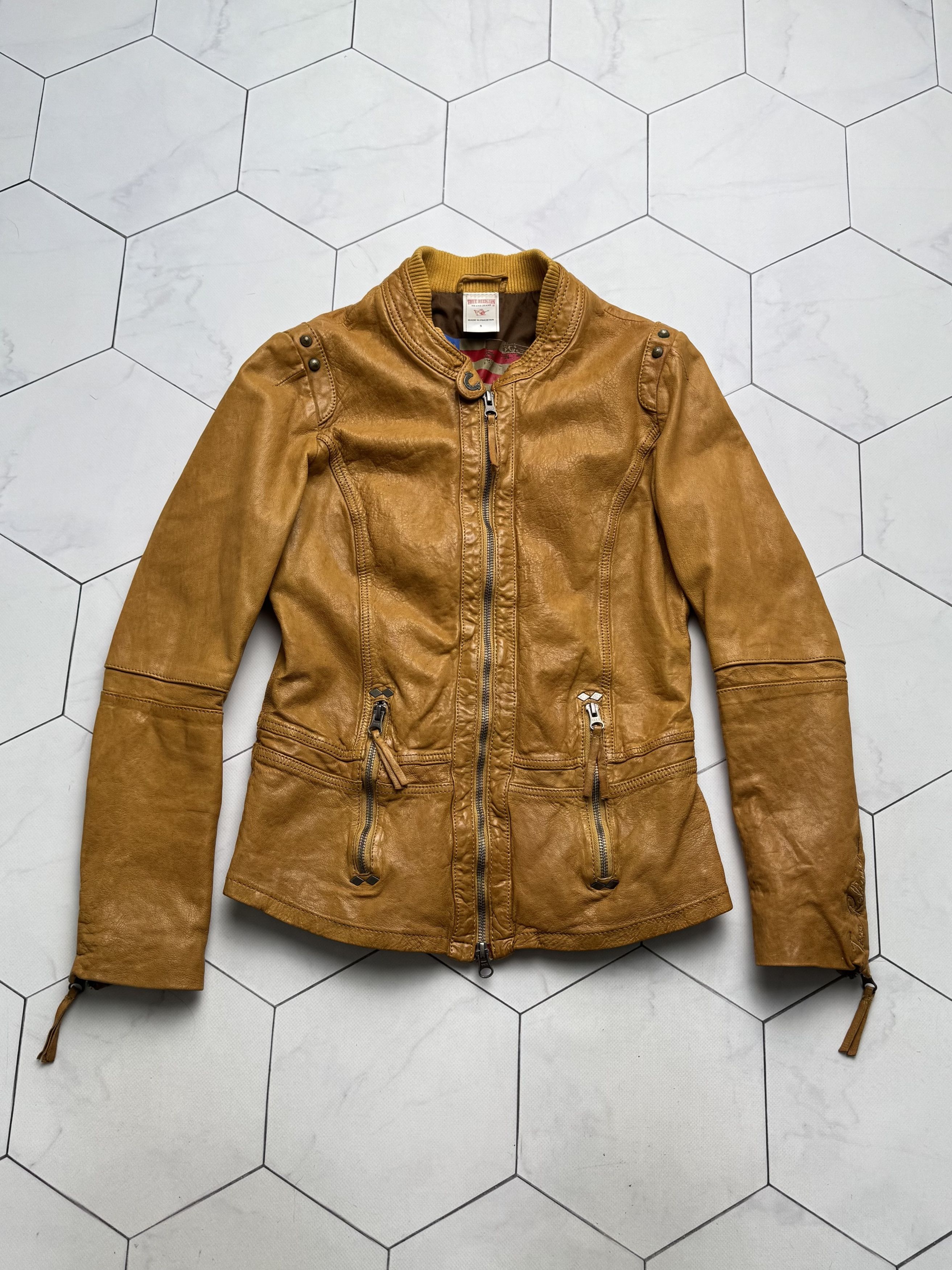 True Religion True Religion Vintage Leather Jacket (B550) Size S / US 4 / IT 40 - 5 Thumbnail
