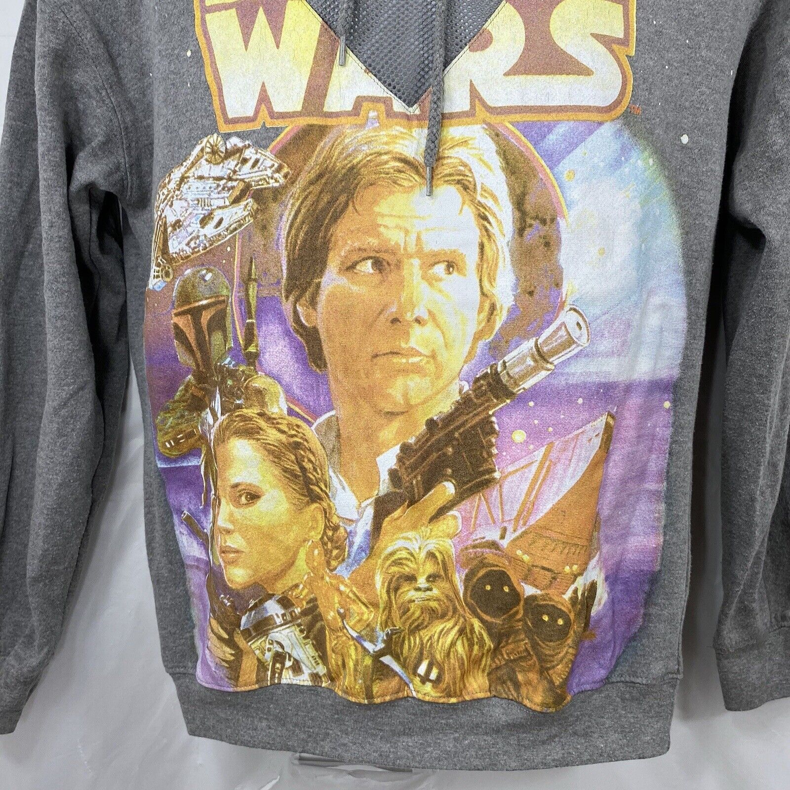 Star Wars Star Wars Small Fleece Gray Hoodie Movie Sweatshirt Size S / US 4 / IT 40 - 3 Thumbnail
