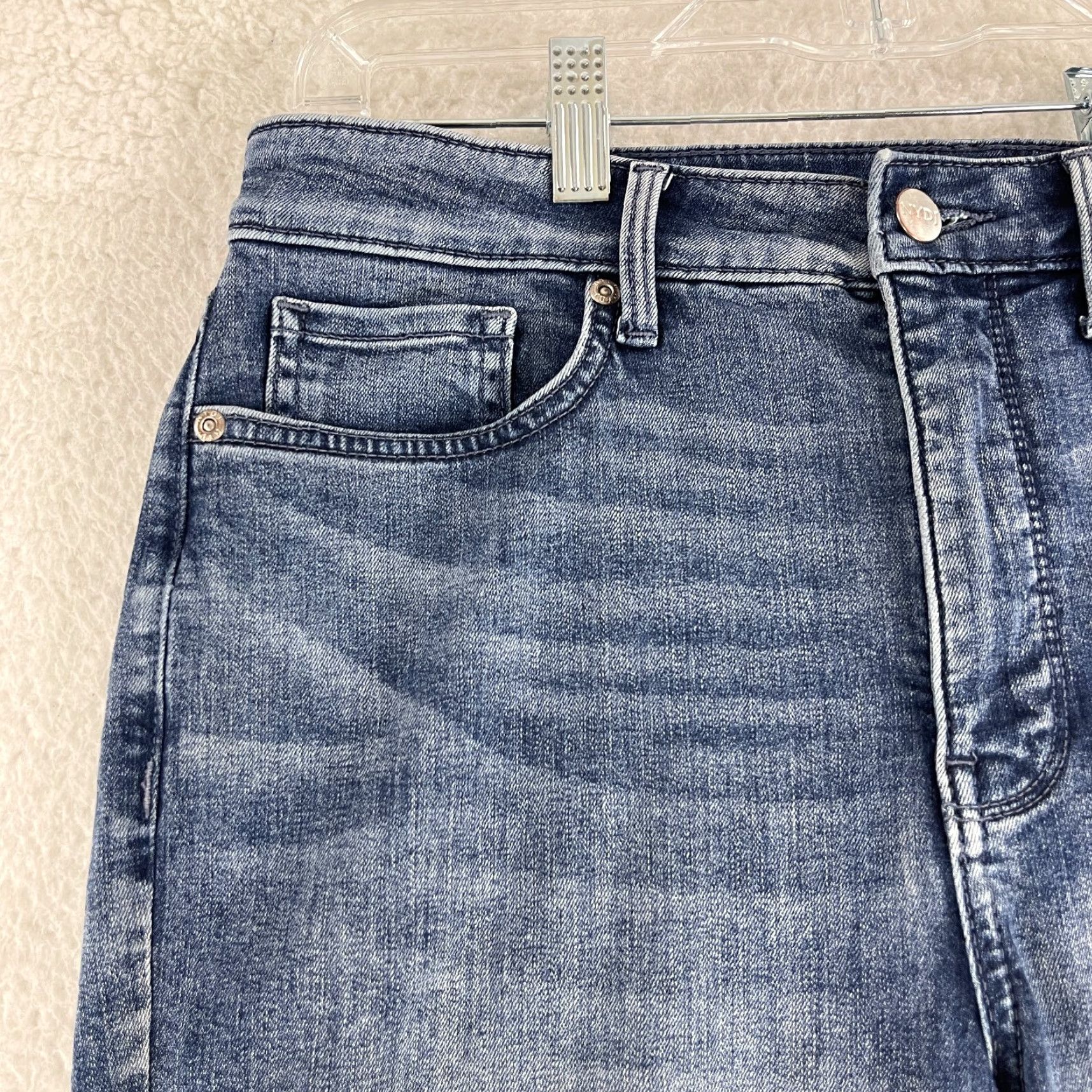 NYDJ NYDJ Slim Bootcut Jeans Womens Size 6 Blue Denim Mid-Rise Casual Regular 5-Pocket Stretch Size 28" / US 6 / IT 42 - 4 Thumbnail
