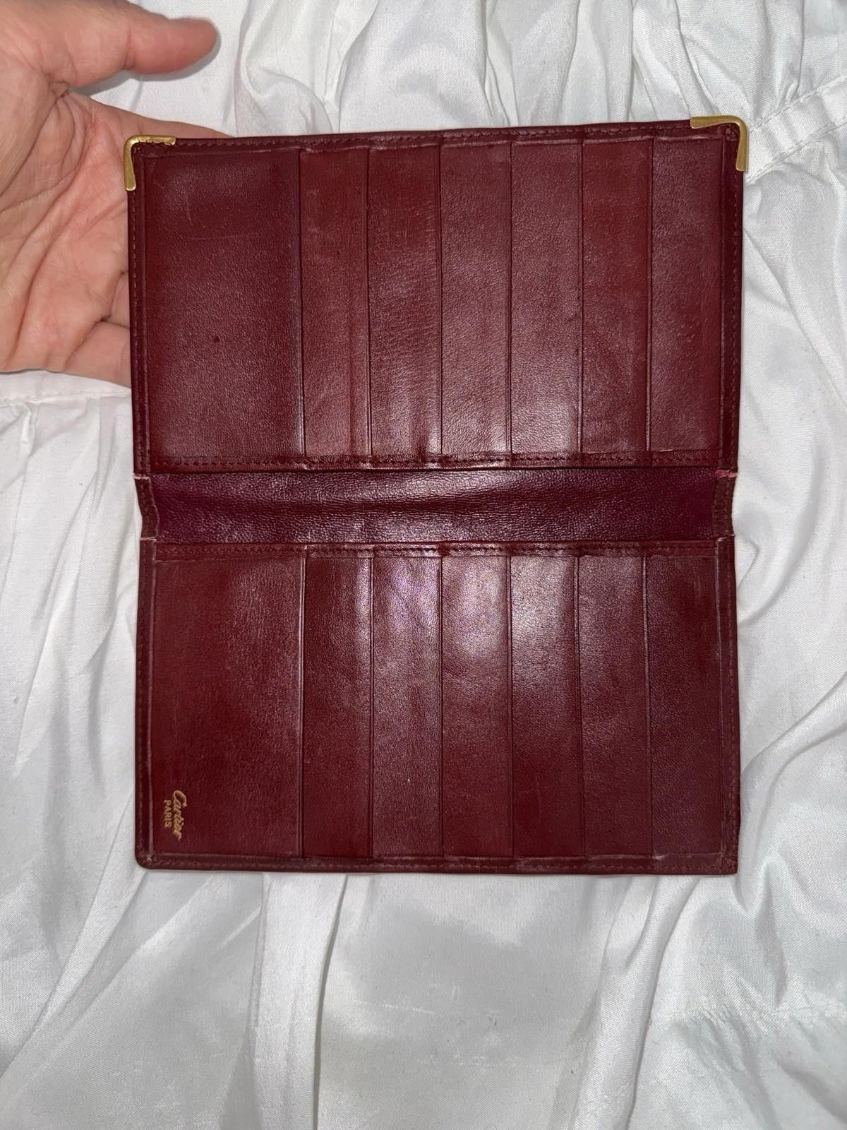 Cartier Cartier Leather Bifold Long Wallet Bordeaux Vintage Size ONE SIZE - 7 Thumbnail