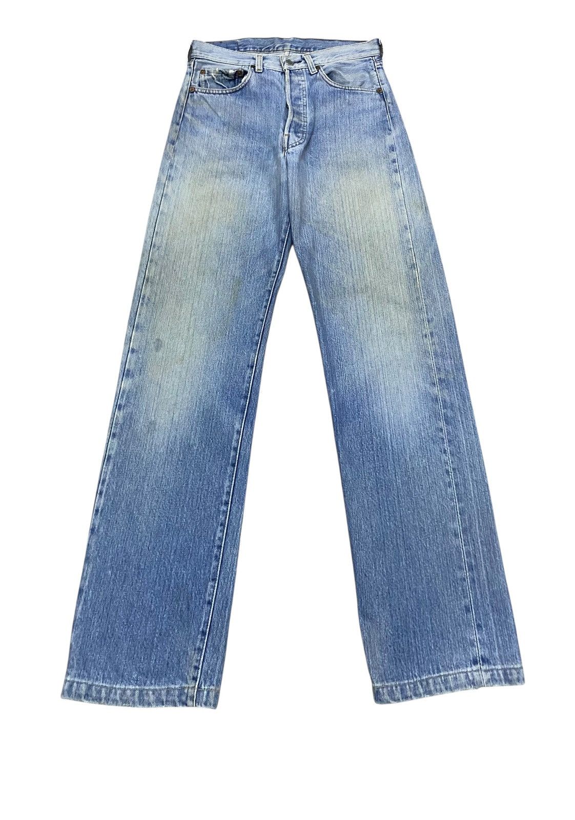 Levi's Vintage Levis 501 Button 524 Rindem Selvedge Jeans 1970s Size US 28 / EU 44 - 2 Thumbnail