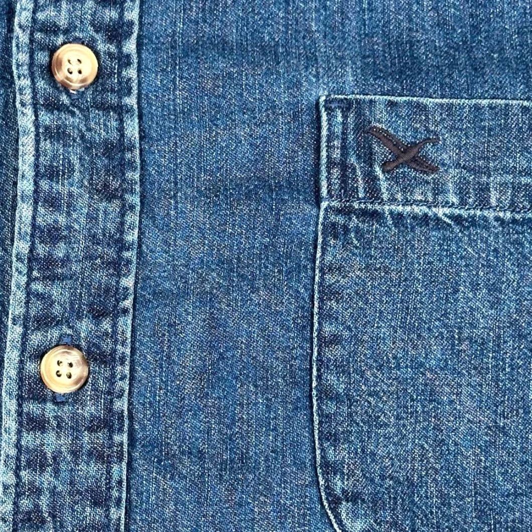 Eddie Bauer VINTAGE Eddie Bauer Shirt Adult EXTRA LARGE Blue Denim Dark Wash Outdoor Y2K Shirt Size US XL / EU 56 / 4 - 5 Thumbnail