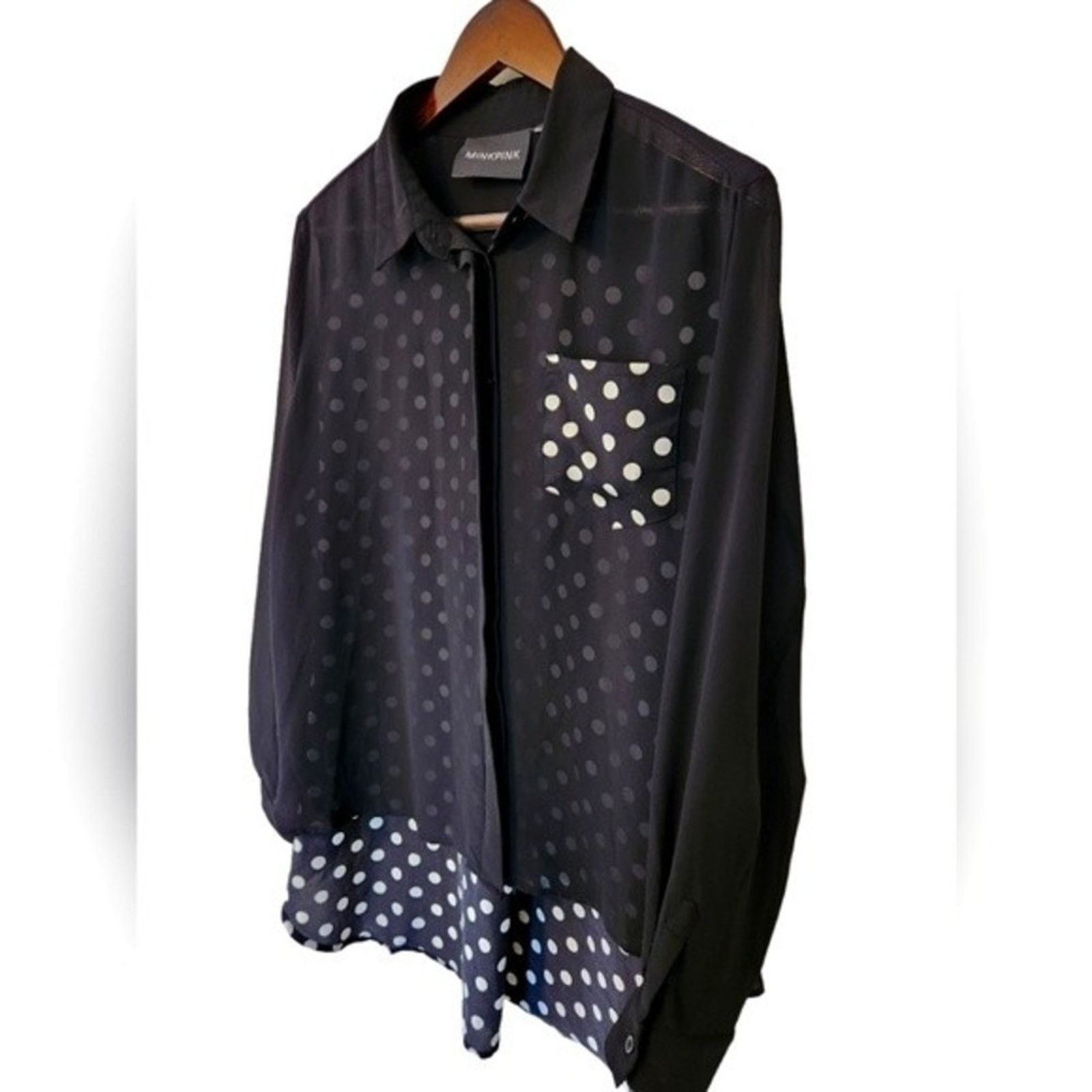 MINKPINK MINKPINK Hi low sheer button down top medium Size M / US 6-8 / IT 42-44 - 1 Thumbnail