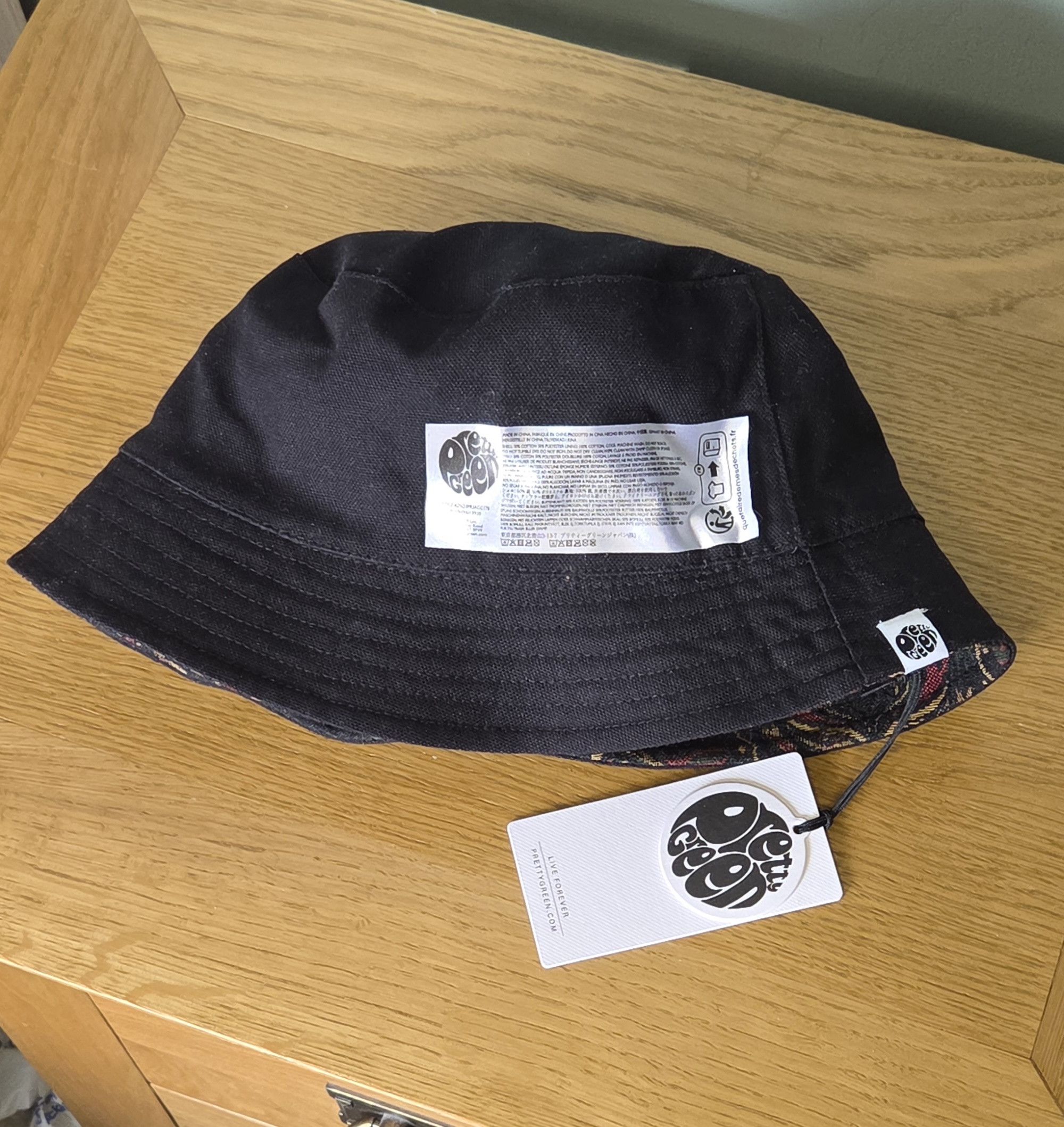 Pretty Green Pretty Green Parthian Reversible Black Bucket Hat Size ONE SIZE - 9 Thumbnail