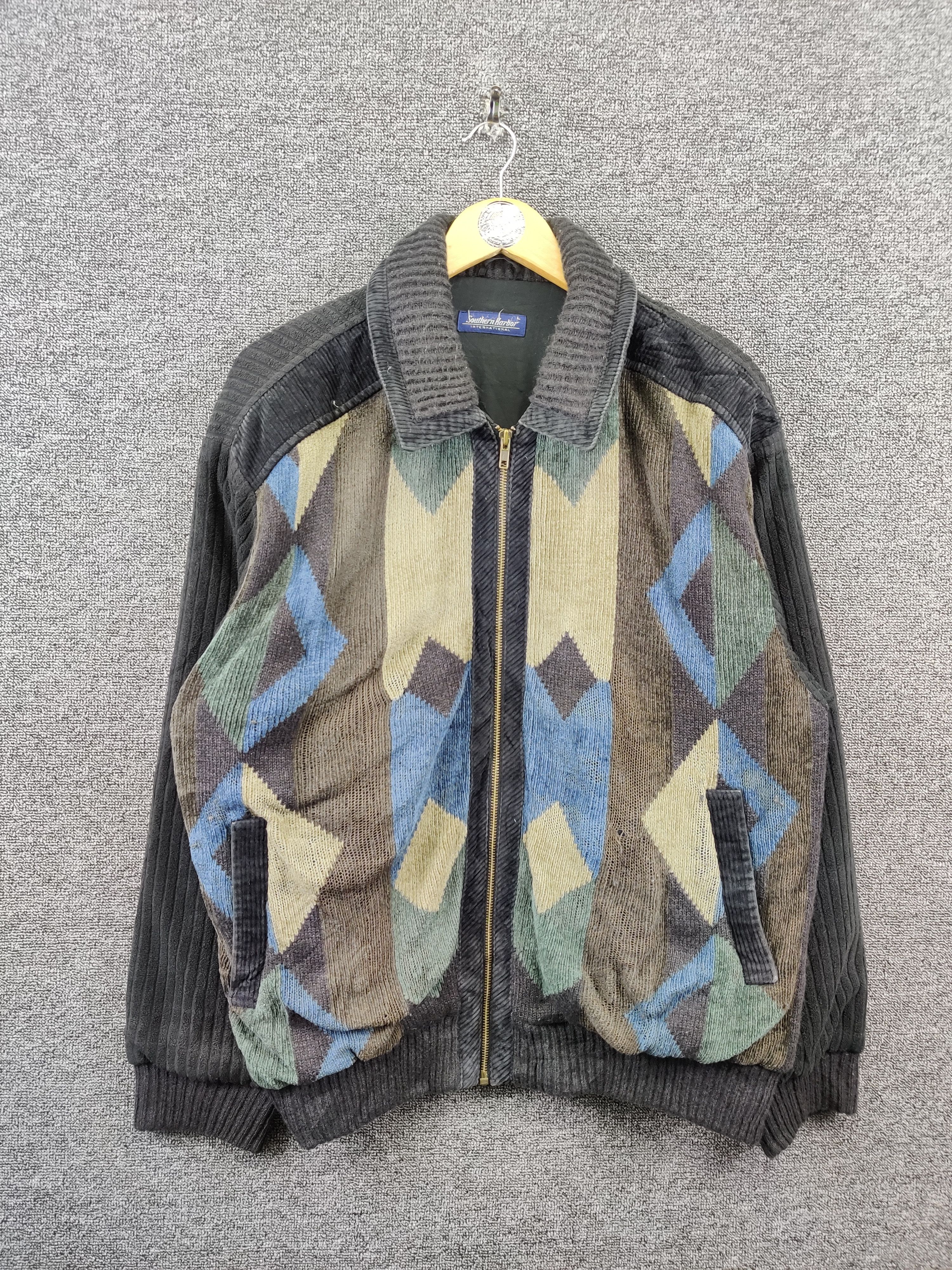 Japanese Brand Vintage Southern Harbor Zipper Knit Sweater Nice Design Size US L / EU 52-54 / 3 - 1 Thumbnail