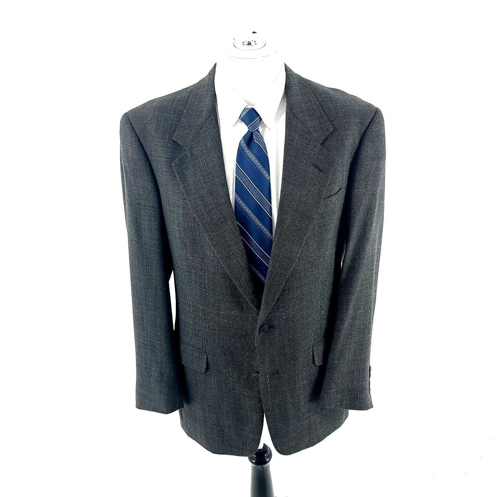 Austin Reed Austin Reed Thick Wool 2 Button 2 Piece Suit 38L Gray Basket Size 38L - 4 Thumbnail