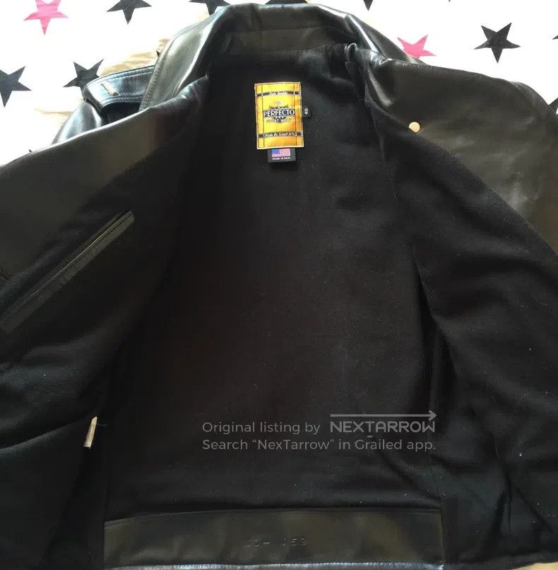 Schott Schott 1928h, horsehide, cable-stayed, black, sheer dyeing Size US L / EU 52-54 / 3 - 4 Thumbnail